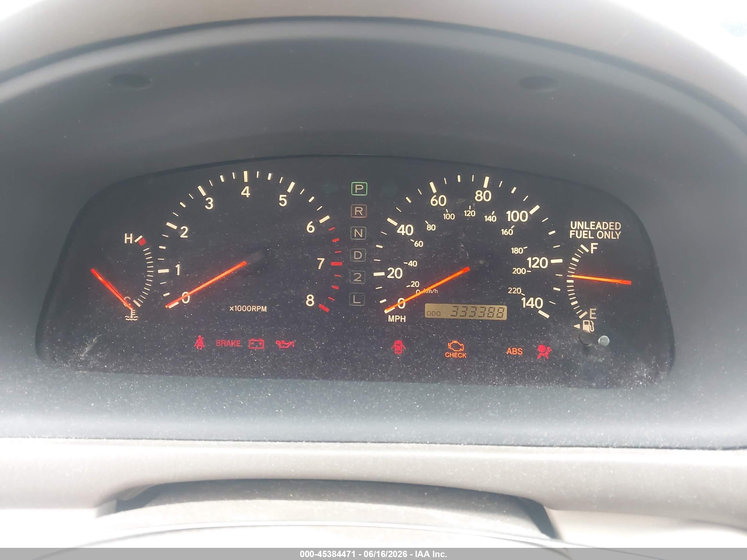 2000 Lexus Es 300   Black vin: JT8BF28G9Y5097457