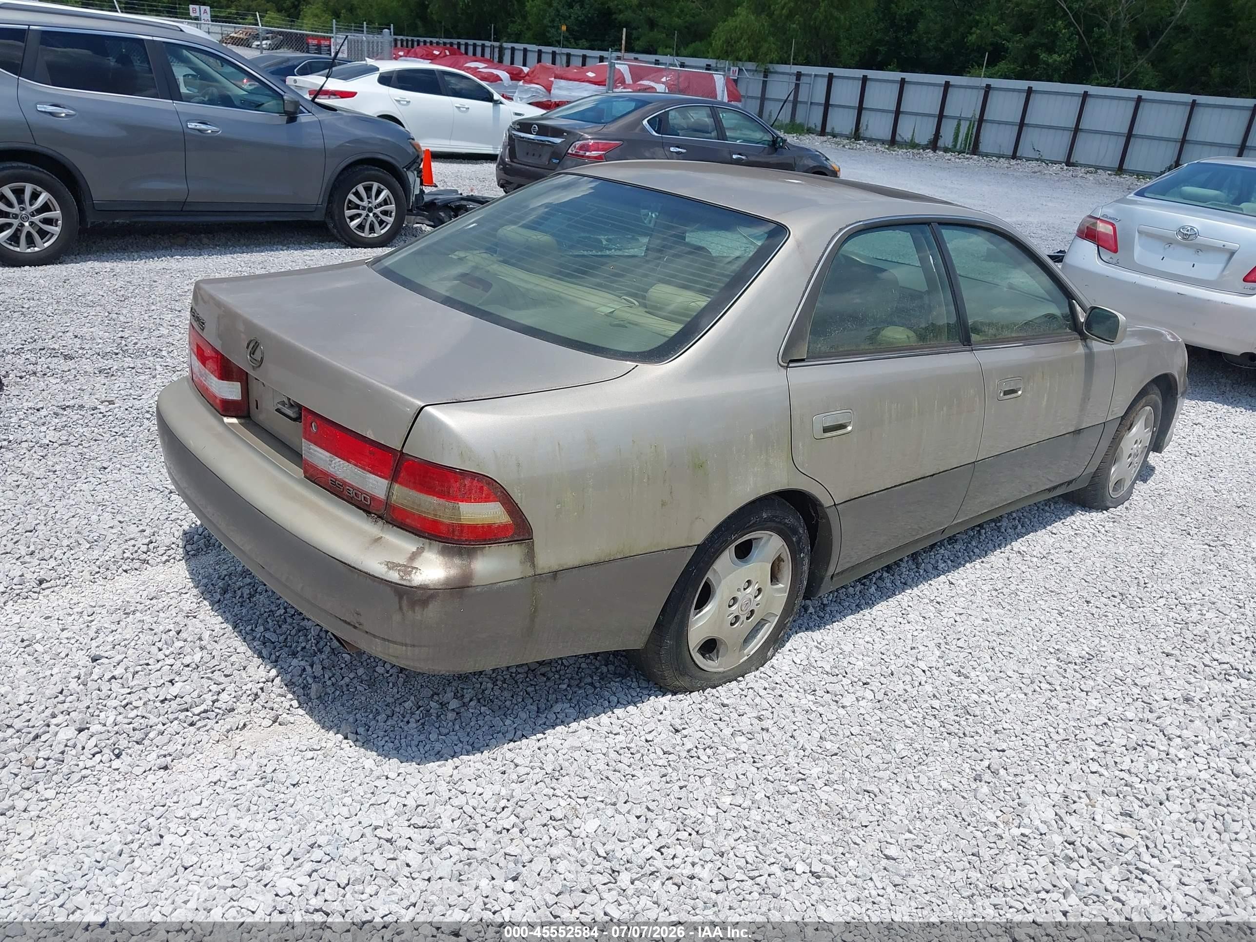 2000 Lexus Es 300 Gold vin: JT8BF28G9Y5097538