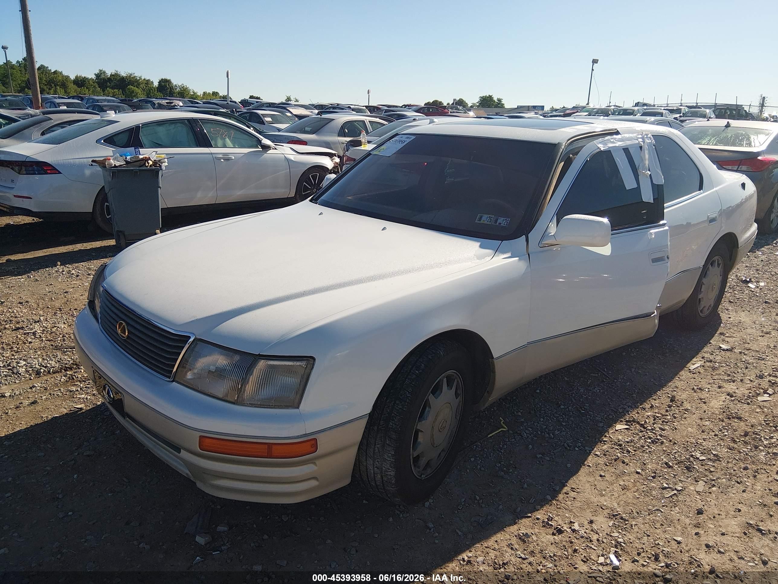 1996 Lexus Ls 400 White vin: JT8BH22F6T0061161
