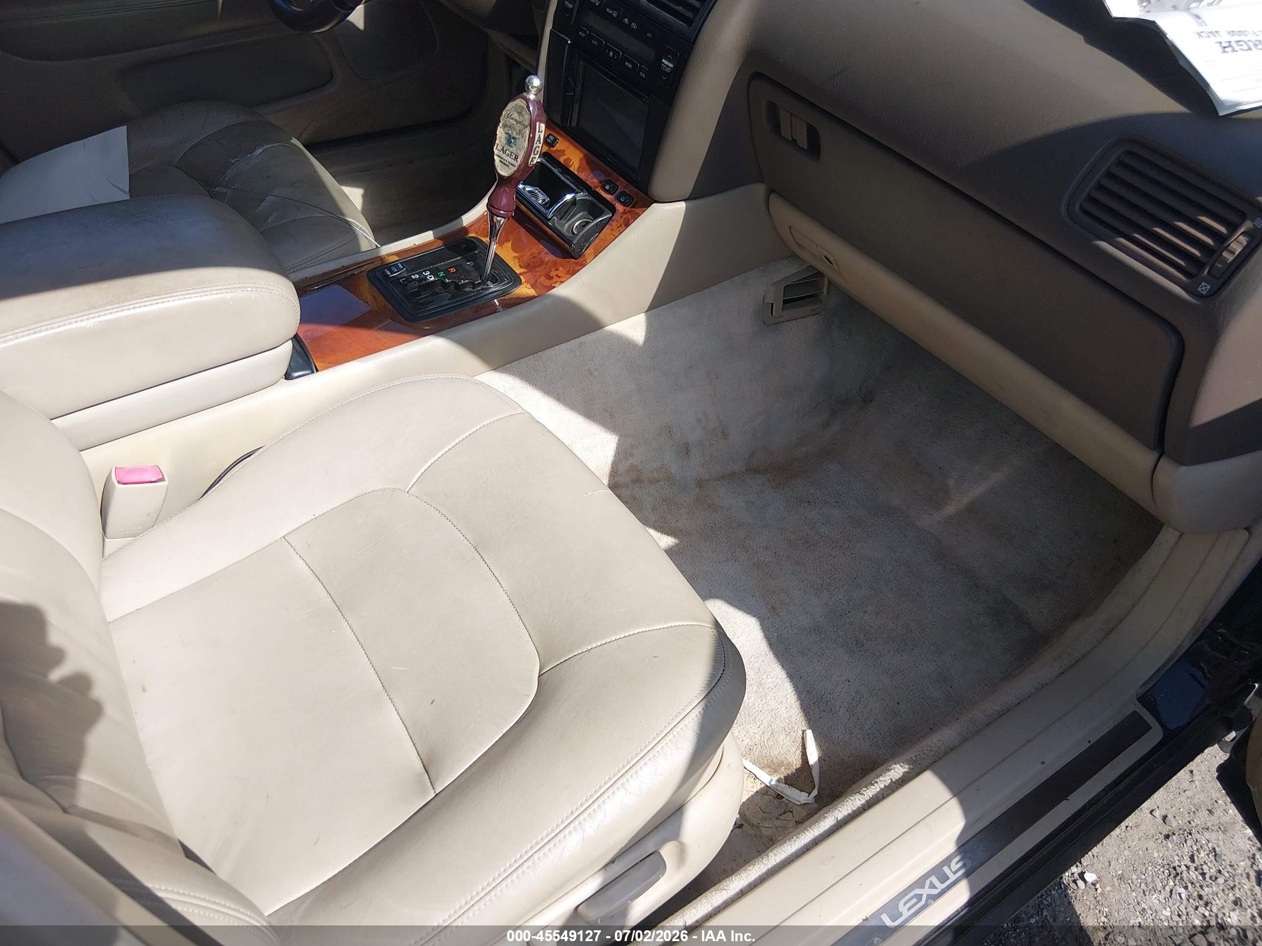 1996 Lexus Ls 400 Black vin: JT8BH22F6T0064688