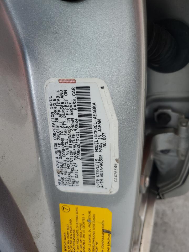2000 Lexus Ls 400 Серебряный vin: JT8BH28F0Y0178524