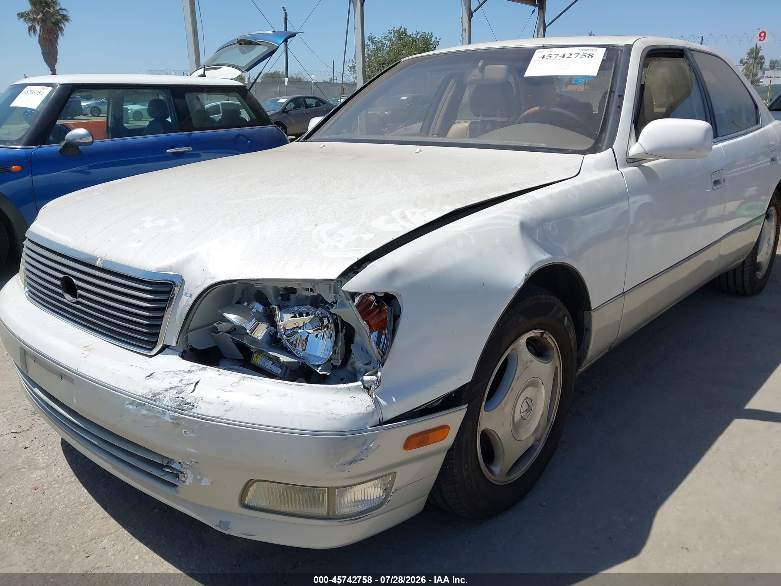 2000 Lexus Ls 400   White vin: JT8BH28F1Y0178502