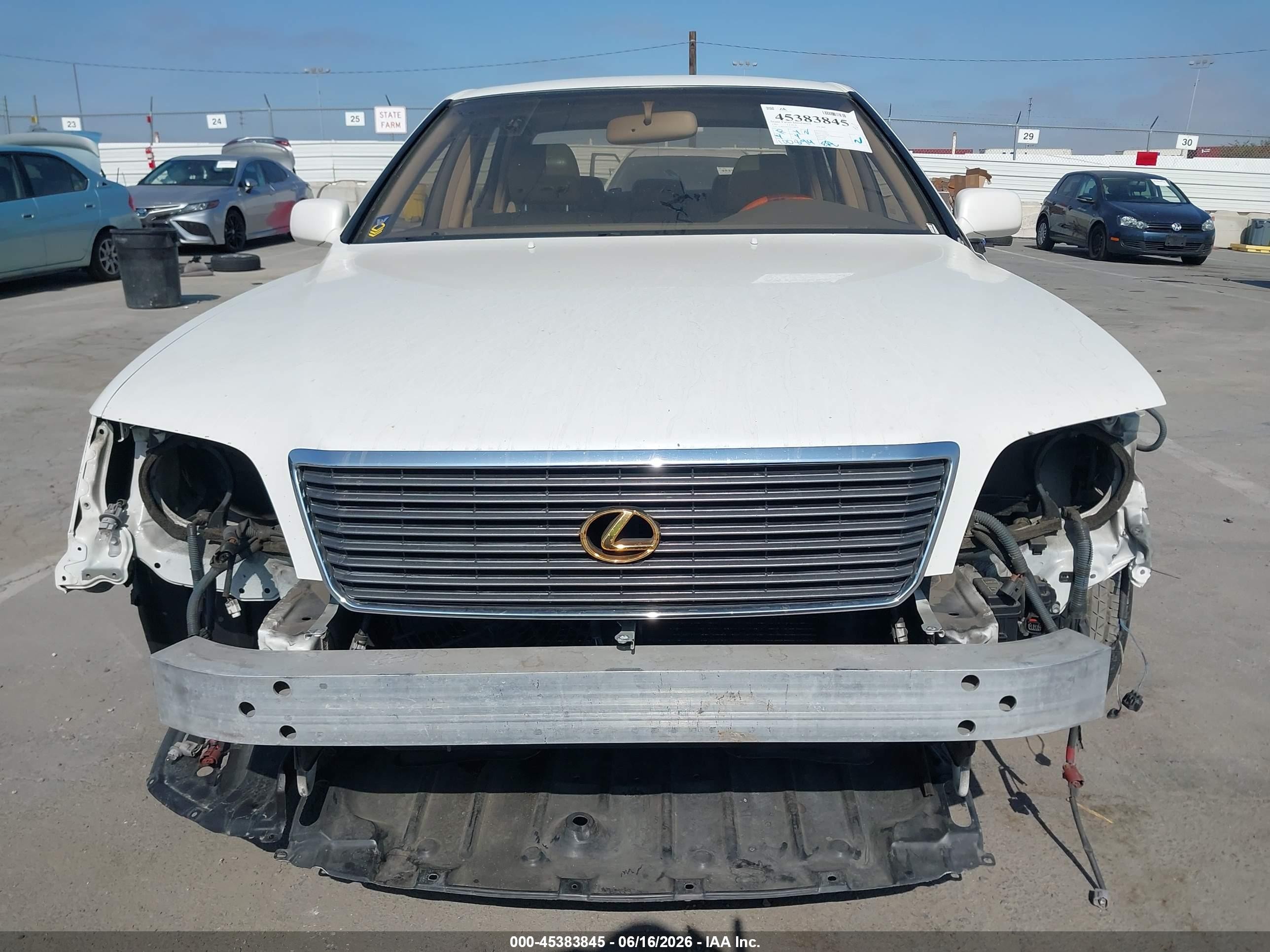 1999 Lexus Ls 400   White vin: JT8BH28F2X0148830