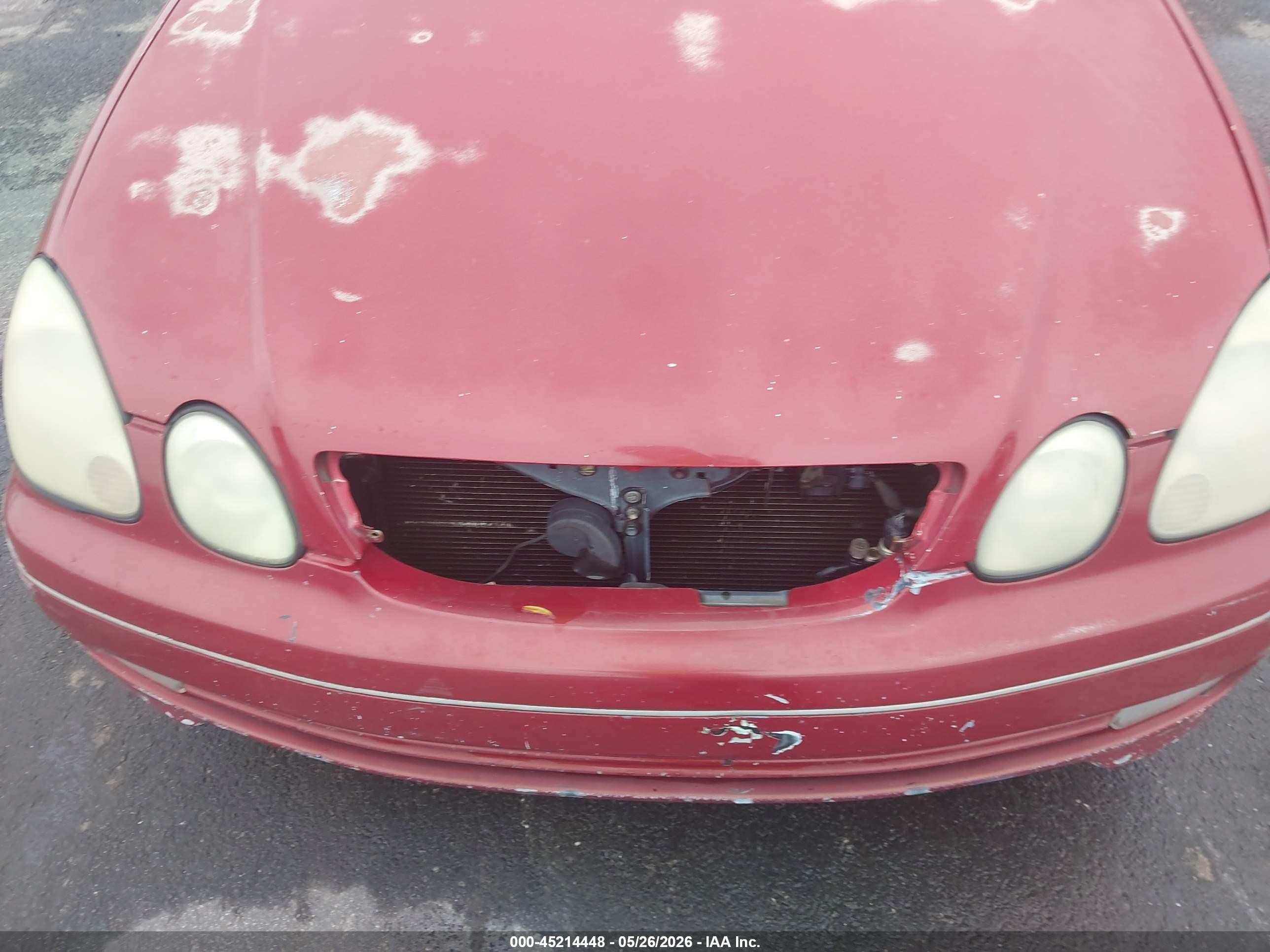 2000 Lexus Gs 400   Burgundy vin: JT8BH68X1Y0023934