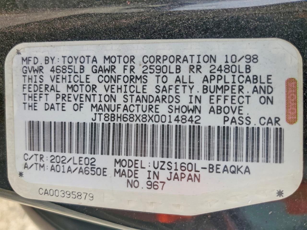 1999 Lexus Gs 400 Black vin: JT8BH68X8X0014842