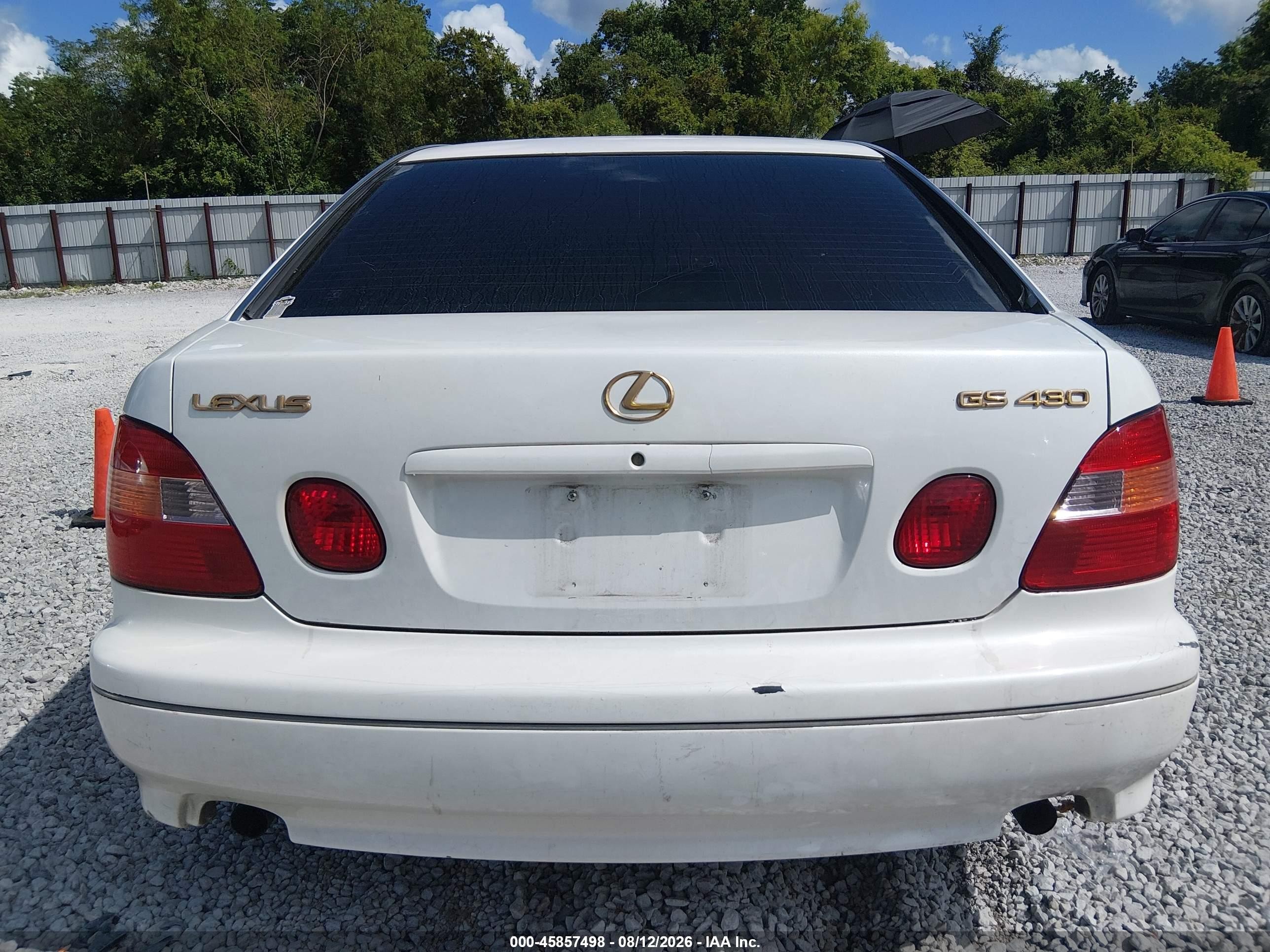 2000 Lexus Gs 400 White vin: JT8BH68X9Y0026273