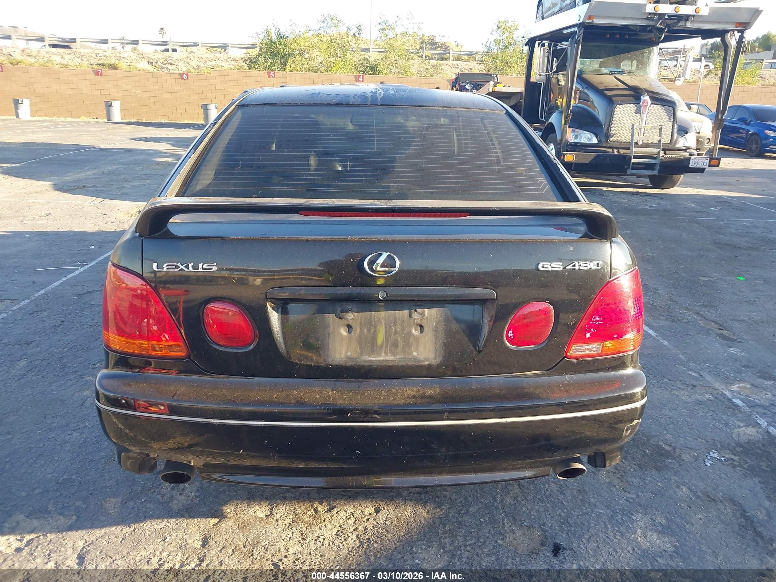2002 Lexus Gs 430   Black vin: JT8BL69S020009676