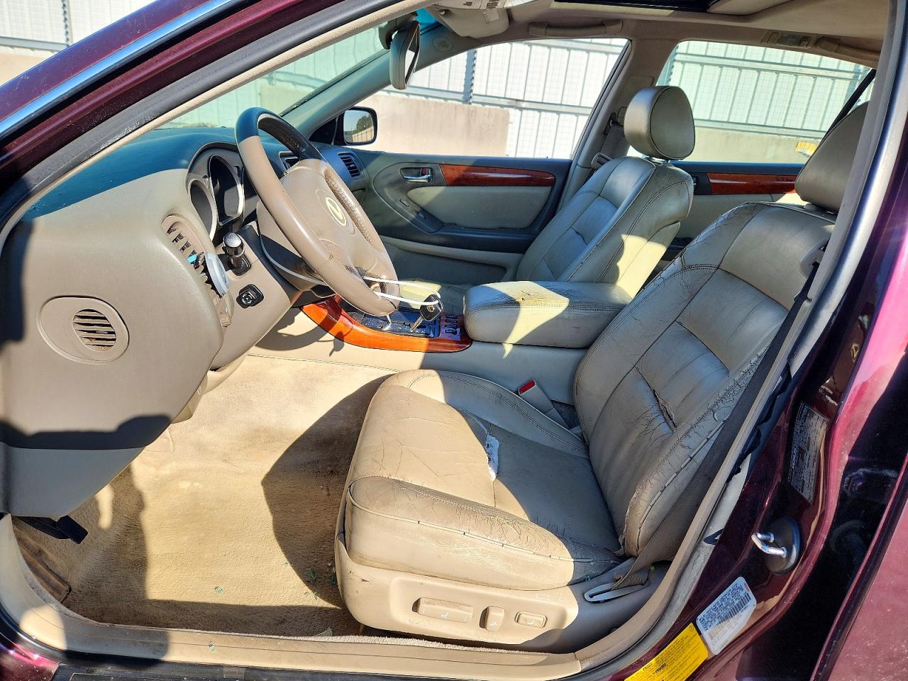2001 Lexus Gs 430 Burgundy vin: JT8BL69S210002257