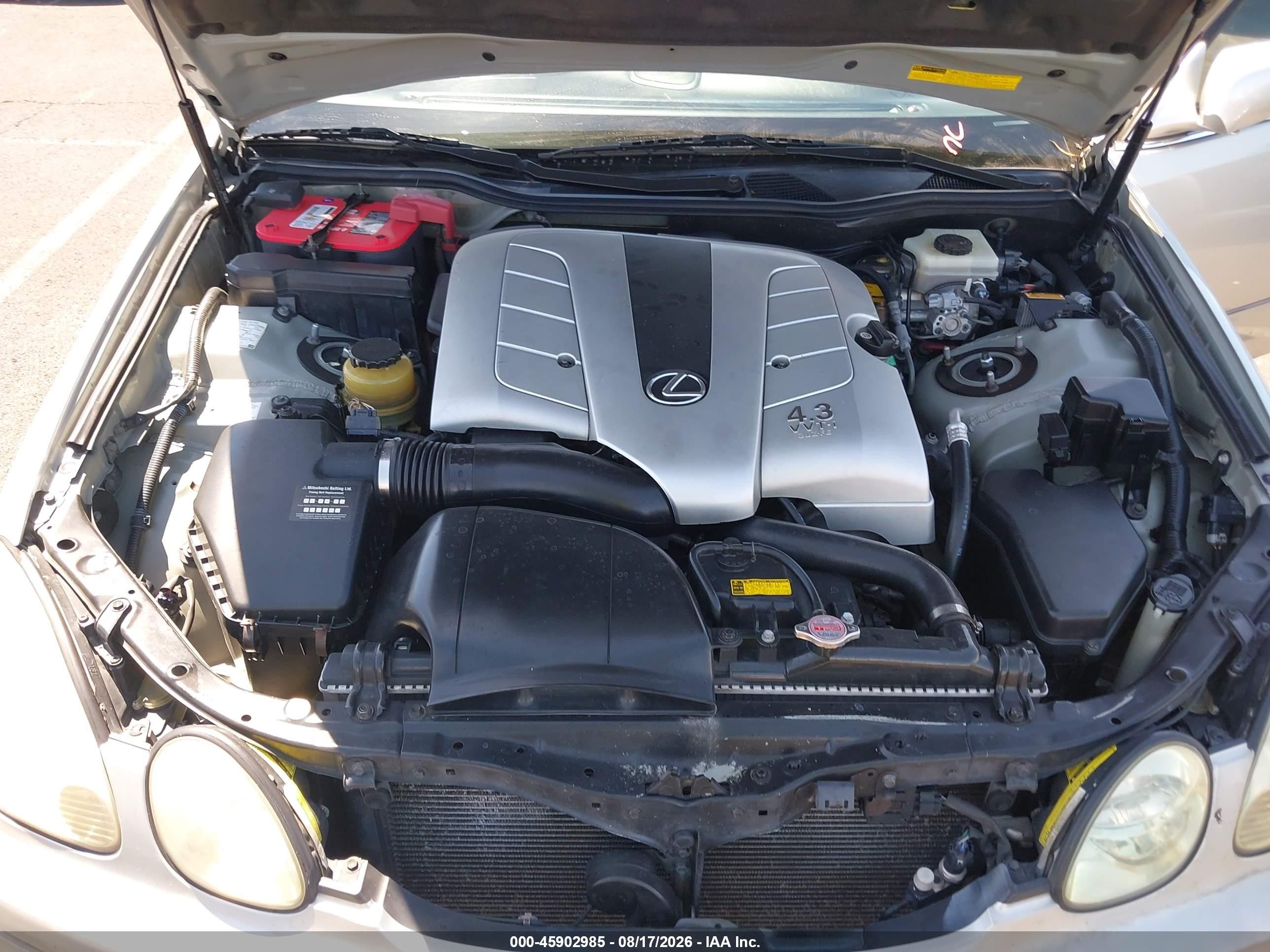 2001 Lexus Gs 430   Silver vin: JT8BL69S410001143