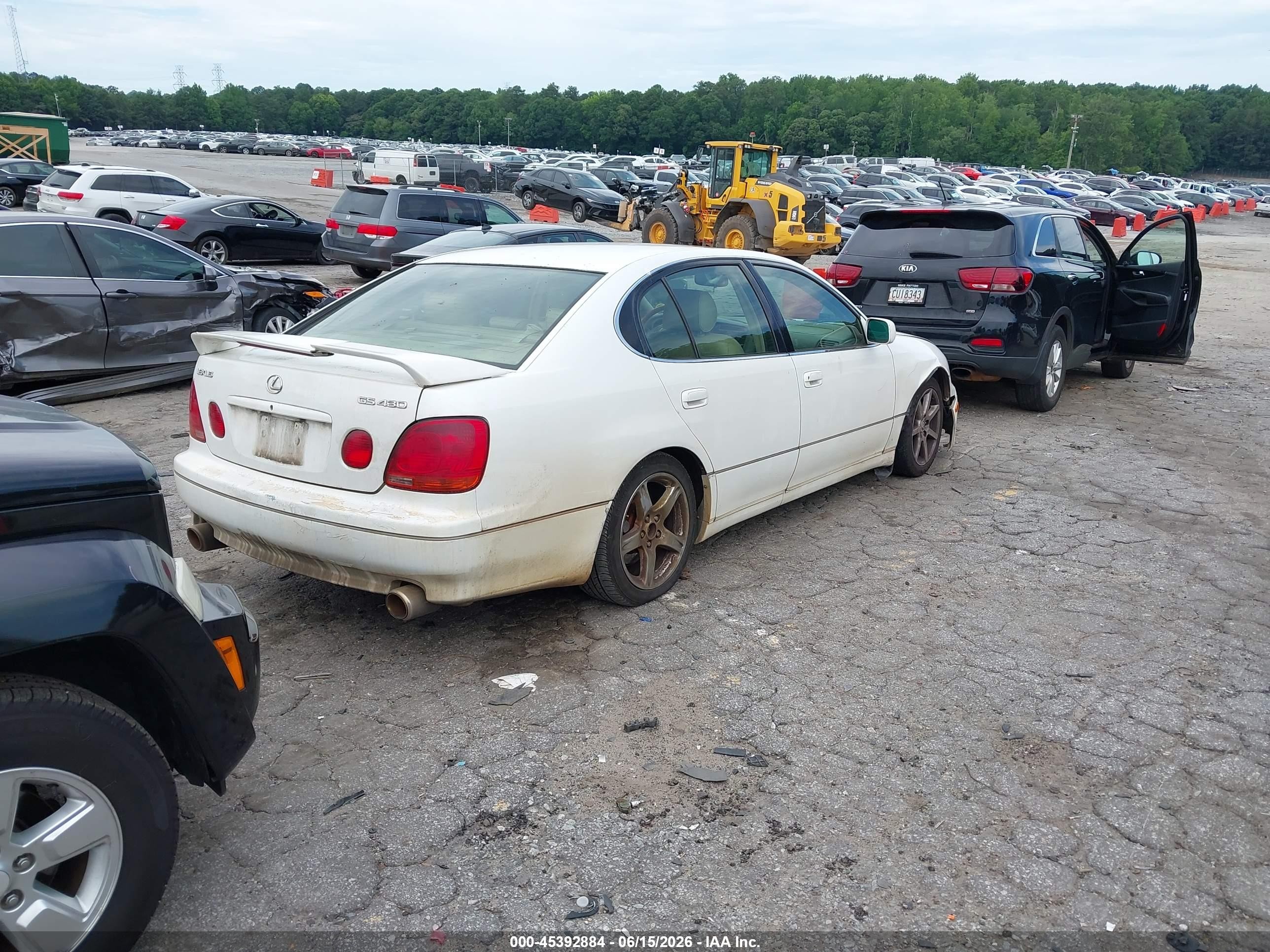 2001 Lexus Gs 430   White vin: JT8BL69S410003393