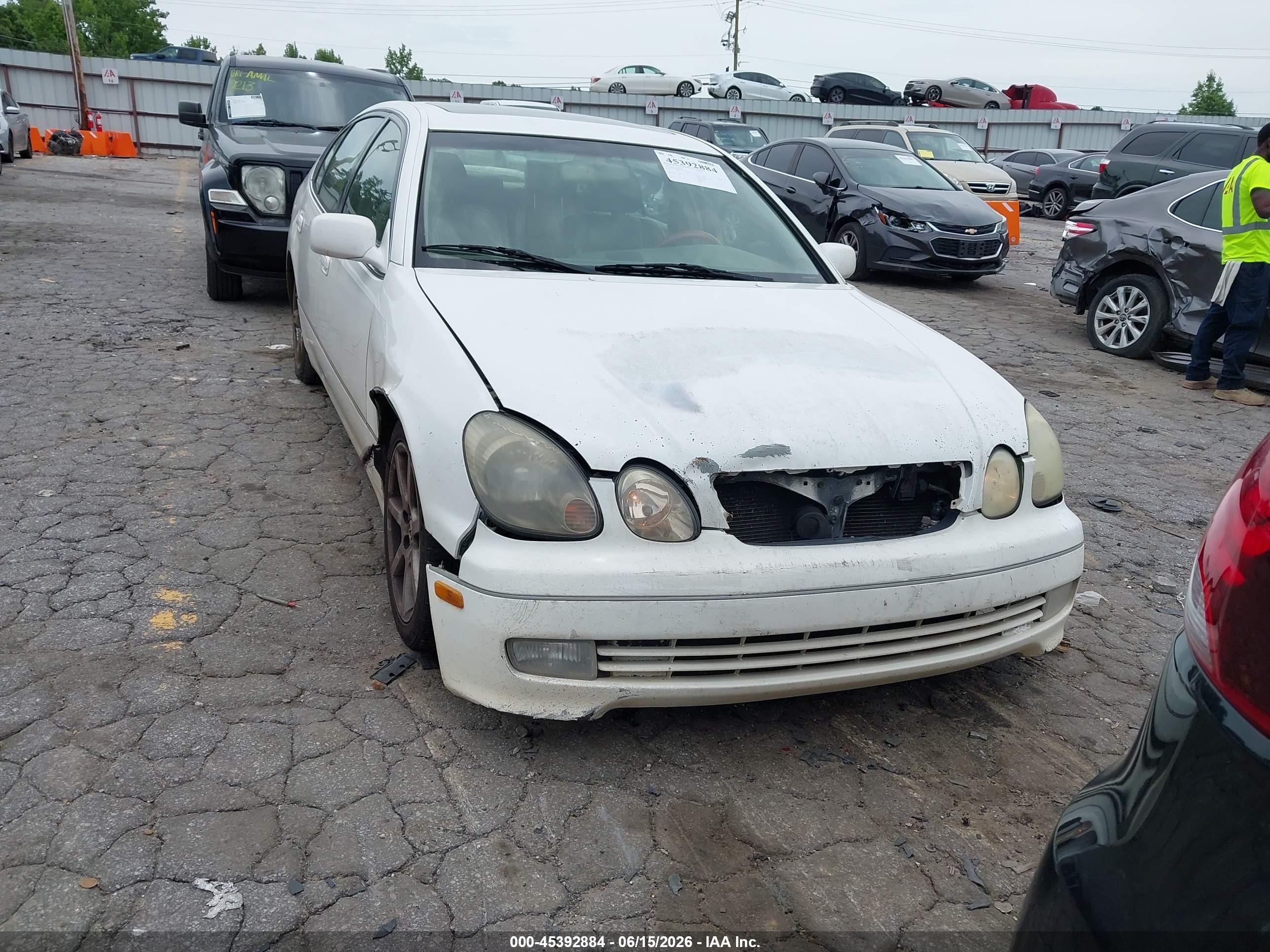 2001 Lexus Gs 430   White vin: JT8BL69S410003393