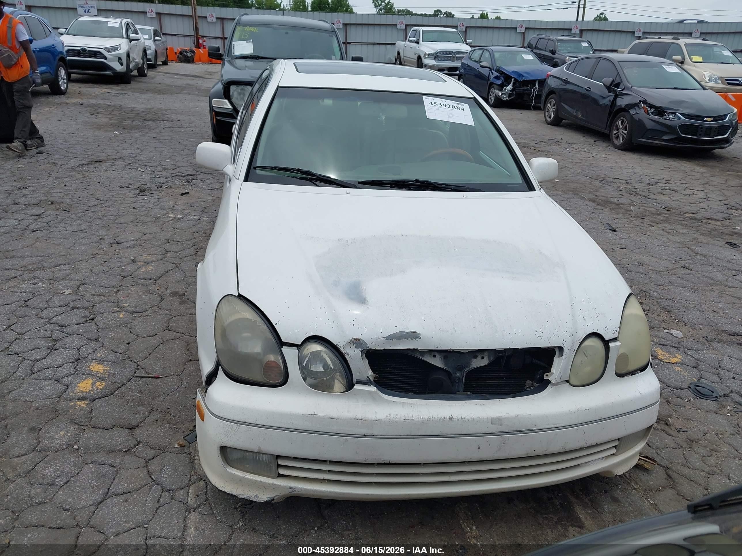 2001 Lexus Gs 430   White vin: JT8BL69S410003393