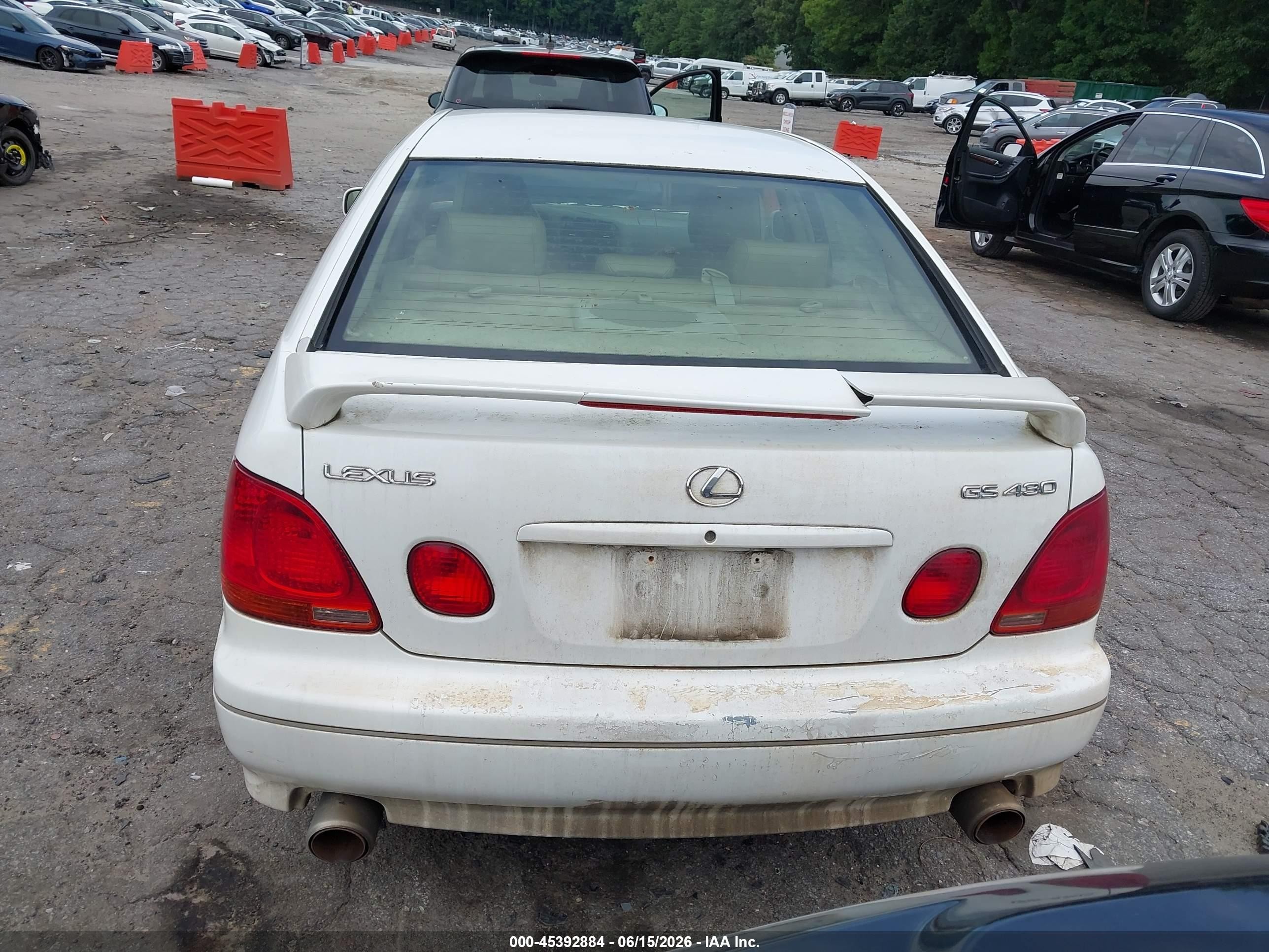 2001 Lexus Gs 430   White vin: JT8BL69S410003393