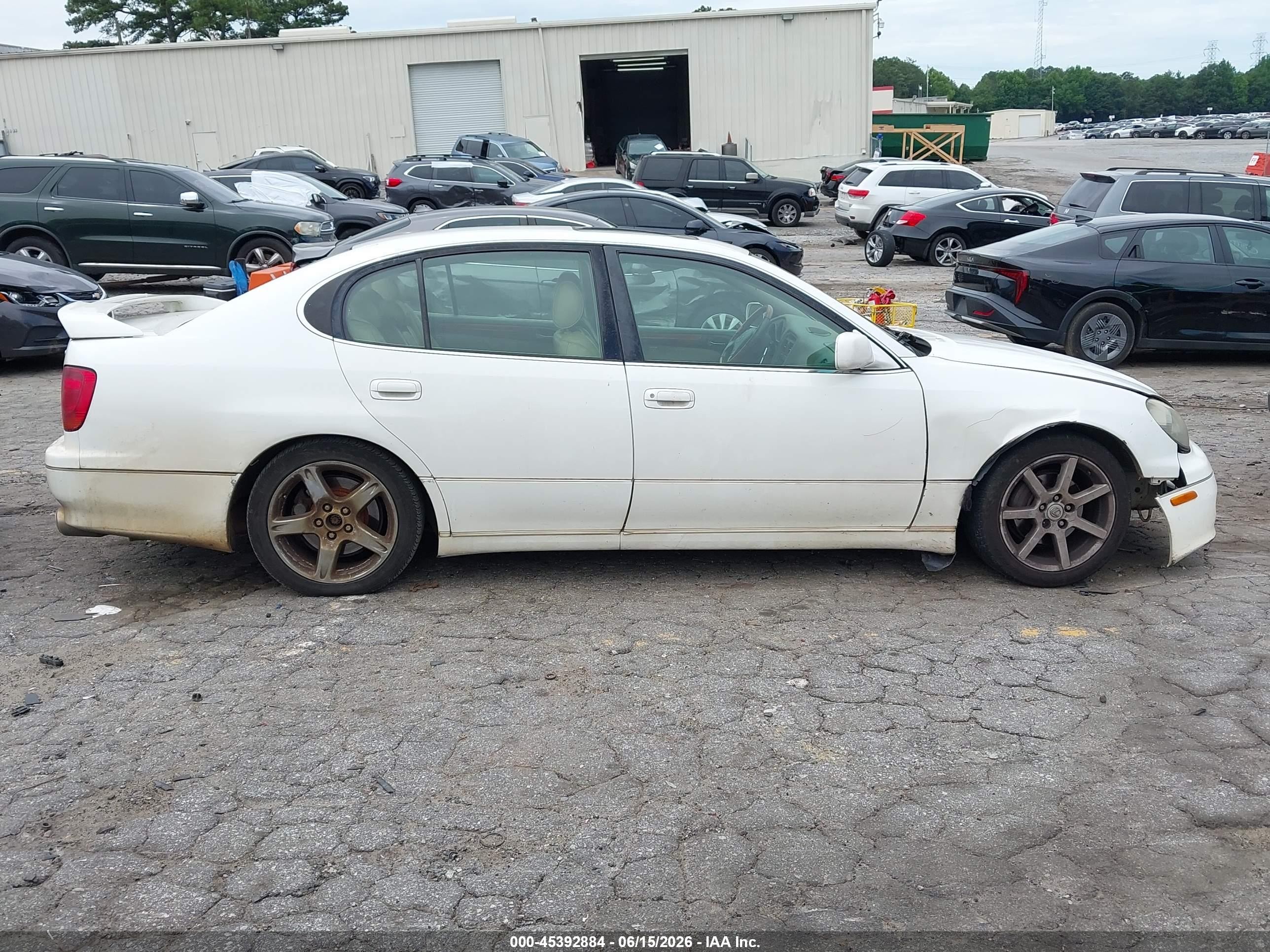 2001 Lexus Gs 430   White vin: JT8BL69S410003393