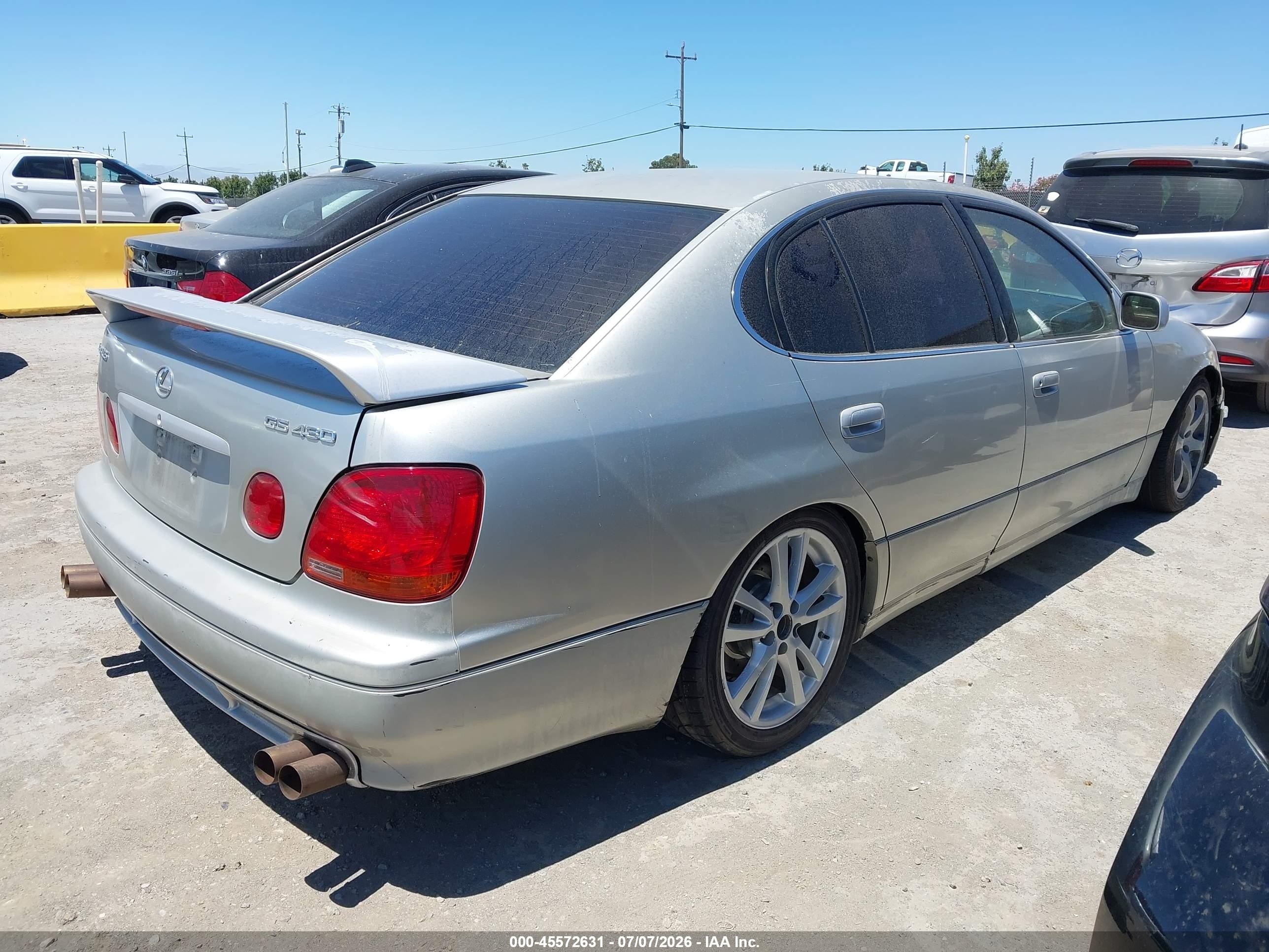 2002 Lexus Gs 430   Gray vin: JT8BL69S720009660