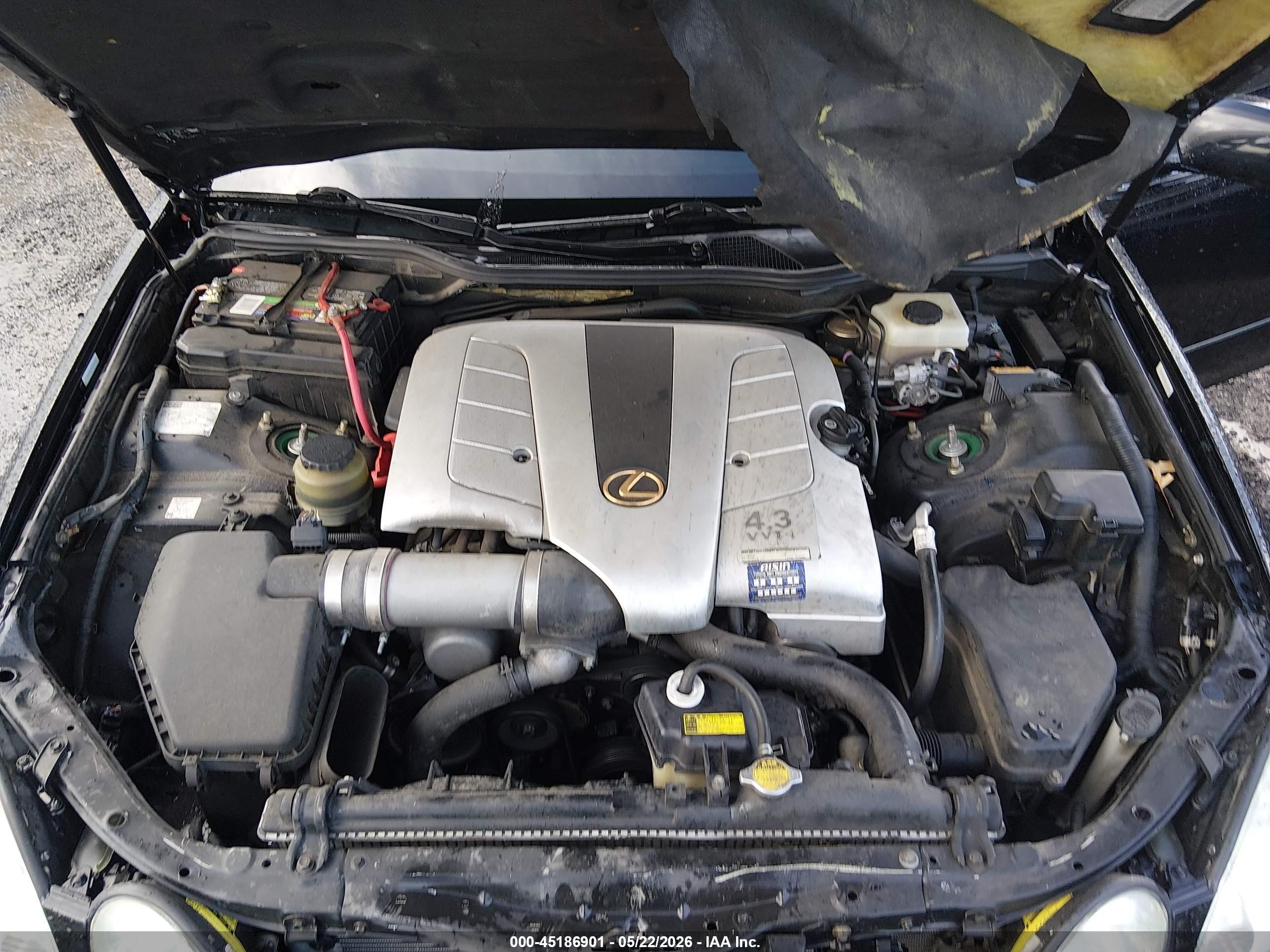 2002 Lexus Gs 430 Black vin: JT8BL69S920010342