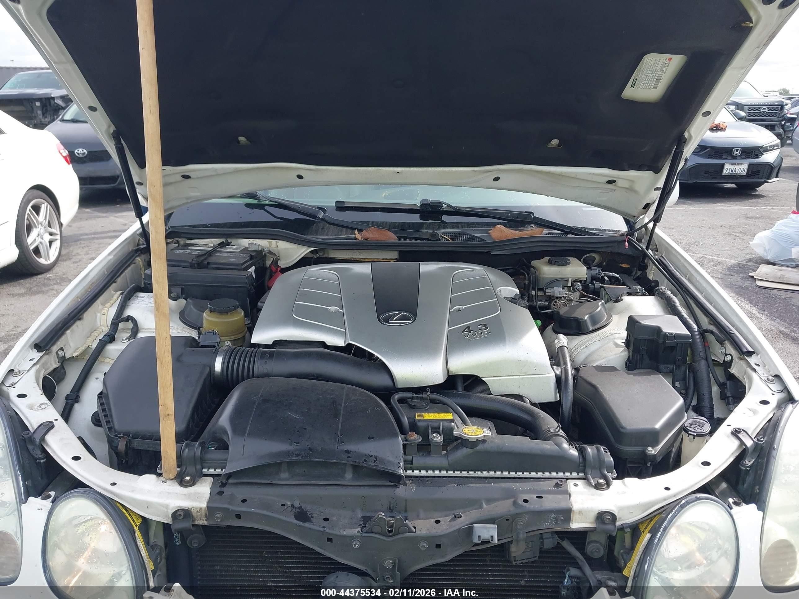 2003 Lexus Gs 430   White vin: JT8BL69SX30012537