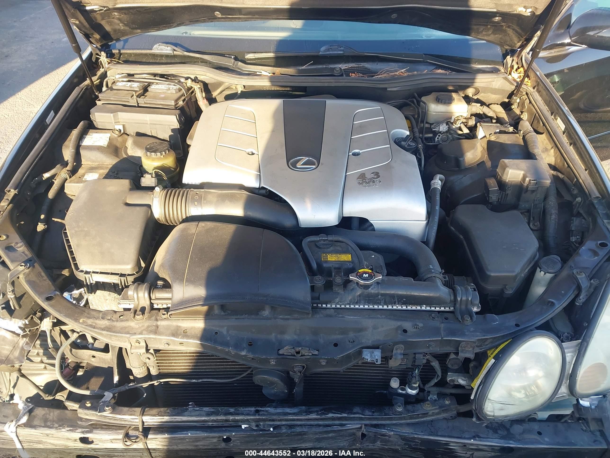 2003 Lexus Gs 430   Black vin: JT8BL69SX30013297