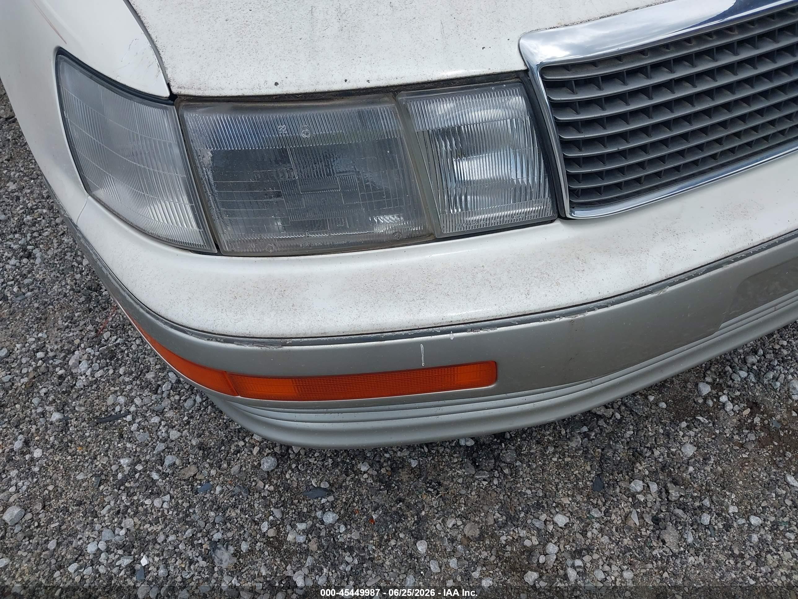 1991 Lexus Ls 400 White vin: JT8UF11E0M0079996