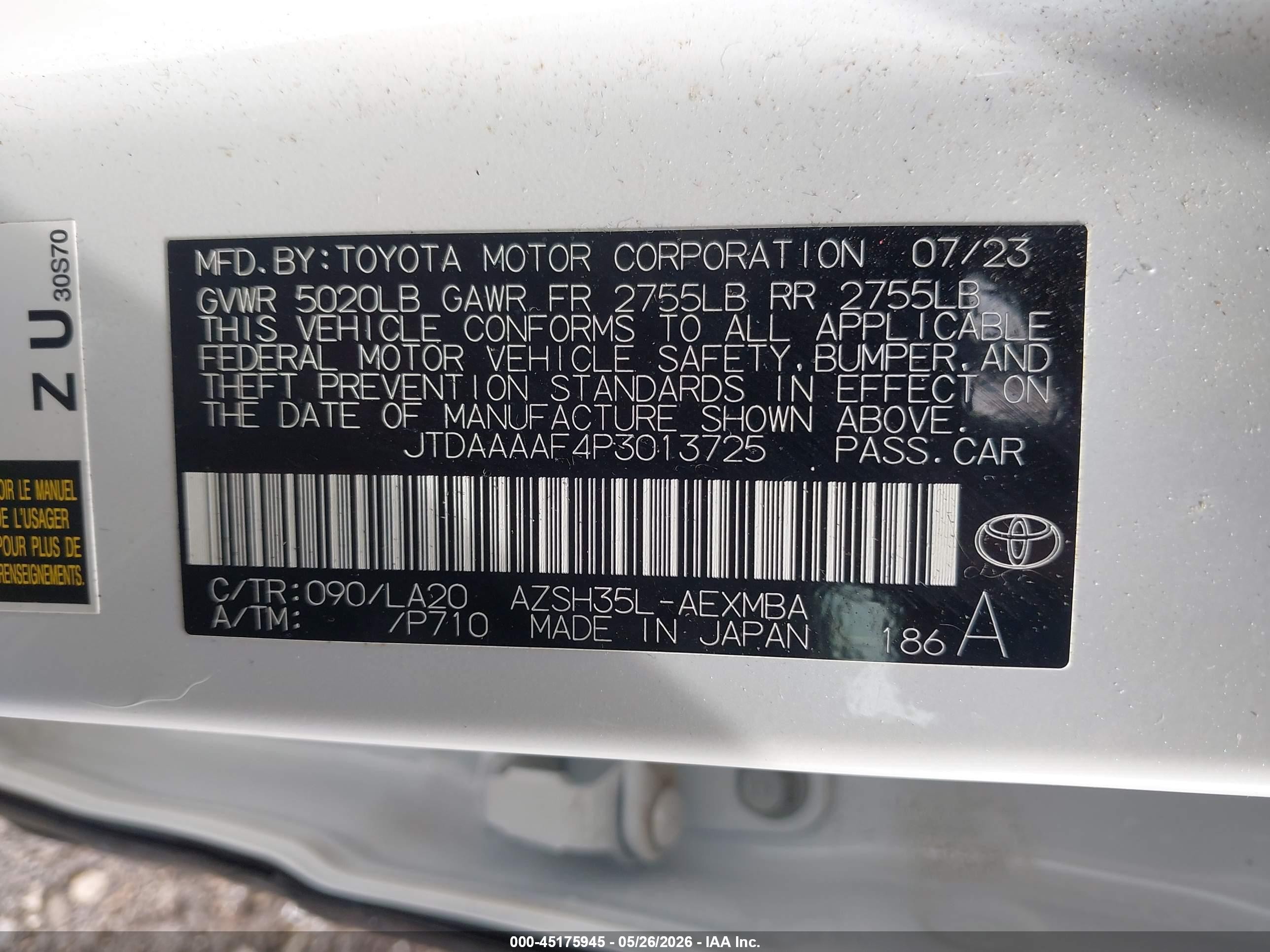 2023 Toyota Crown Limited White vin: JTDAAAAF4P3013725