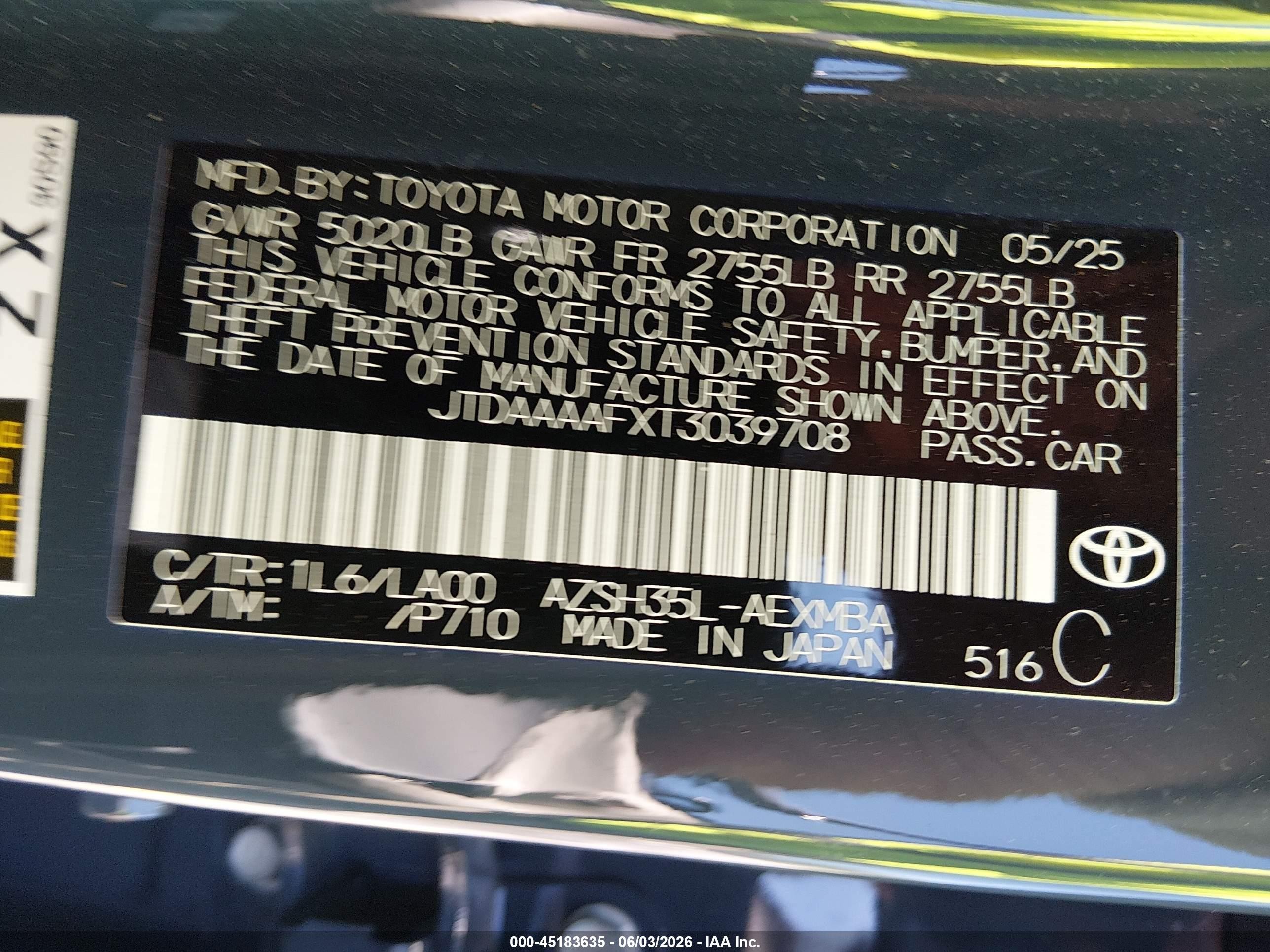 2026 Toyota Crown Limited Blue vin: JTDAAAAFXT3039708