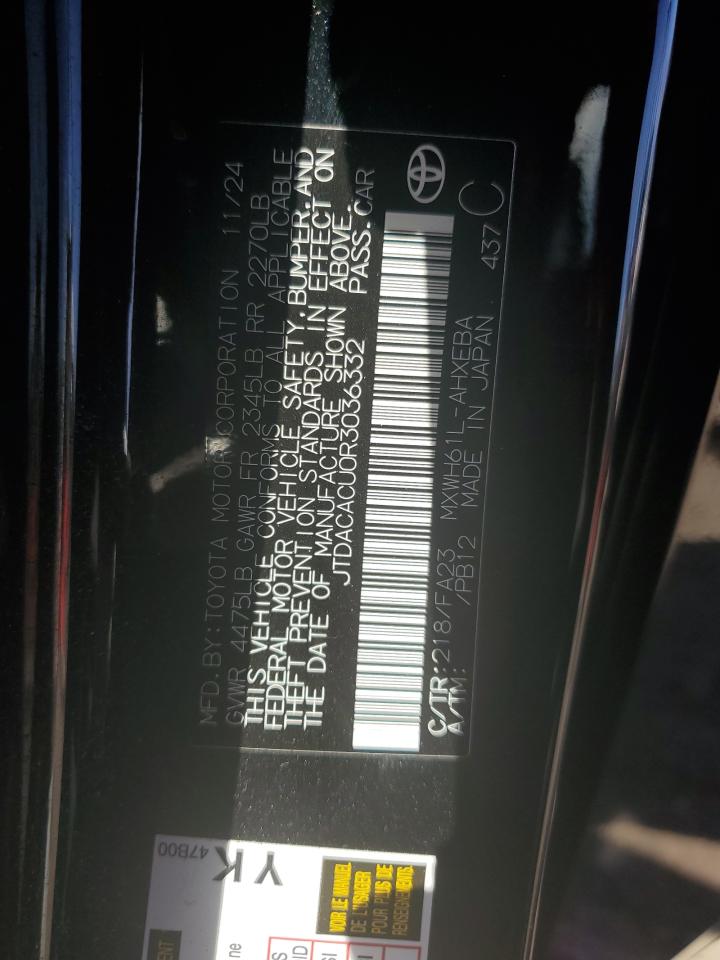 2024 Toyota Prius Prime Se Black vin: JTDACACU0R3036332