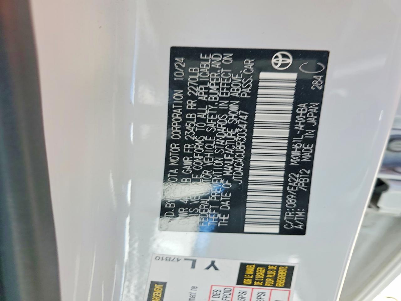 2024 Toyota Prius Prime Xse Premium White vin: JTDACACU8R3034747