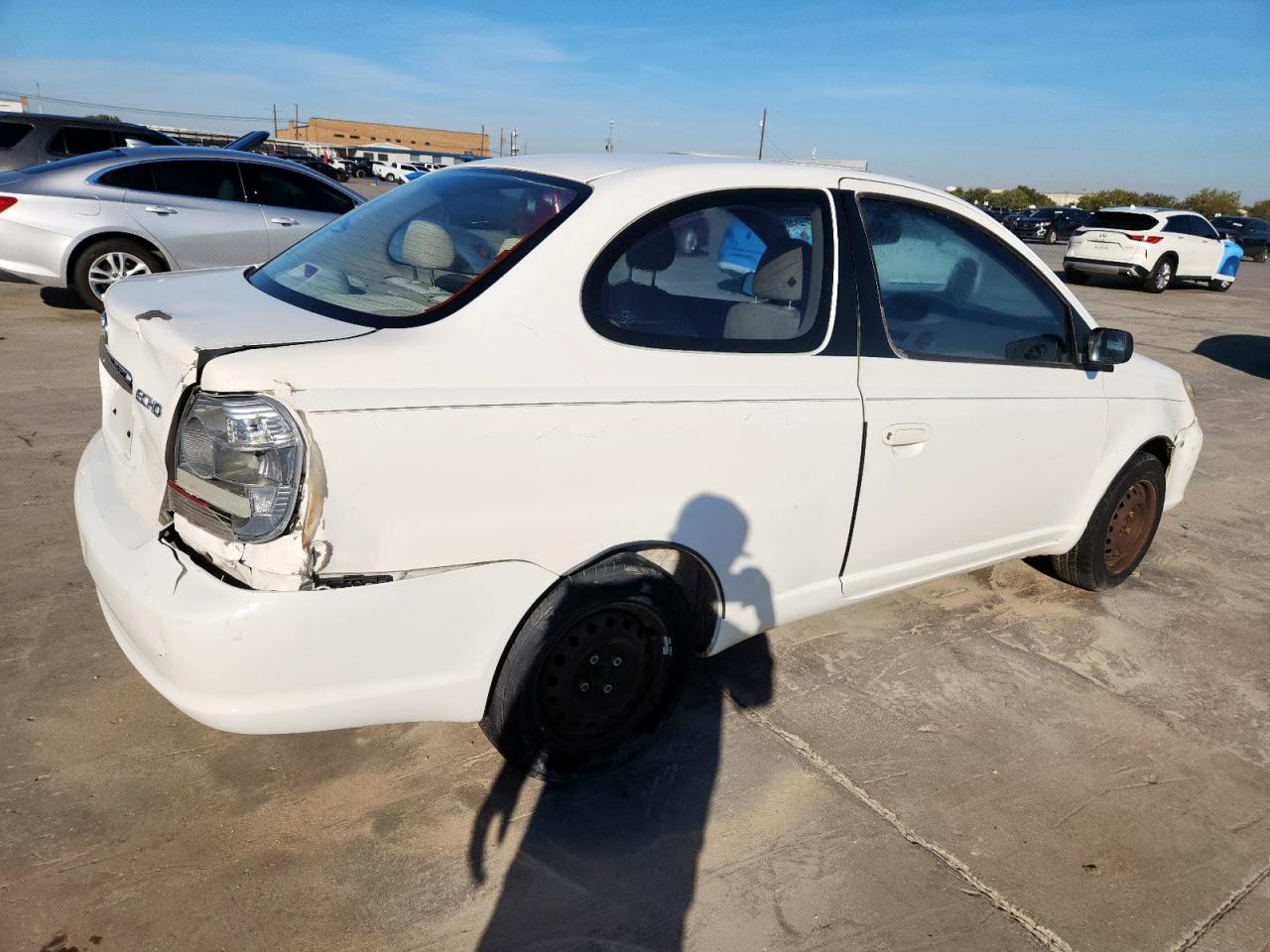 2004 Toyota Echo White vin: JTDAT123040337461