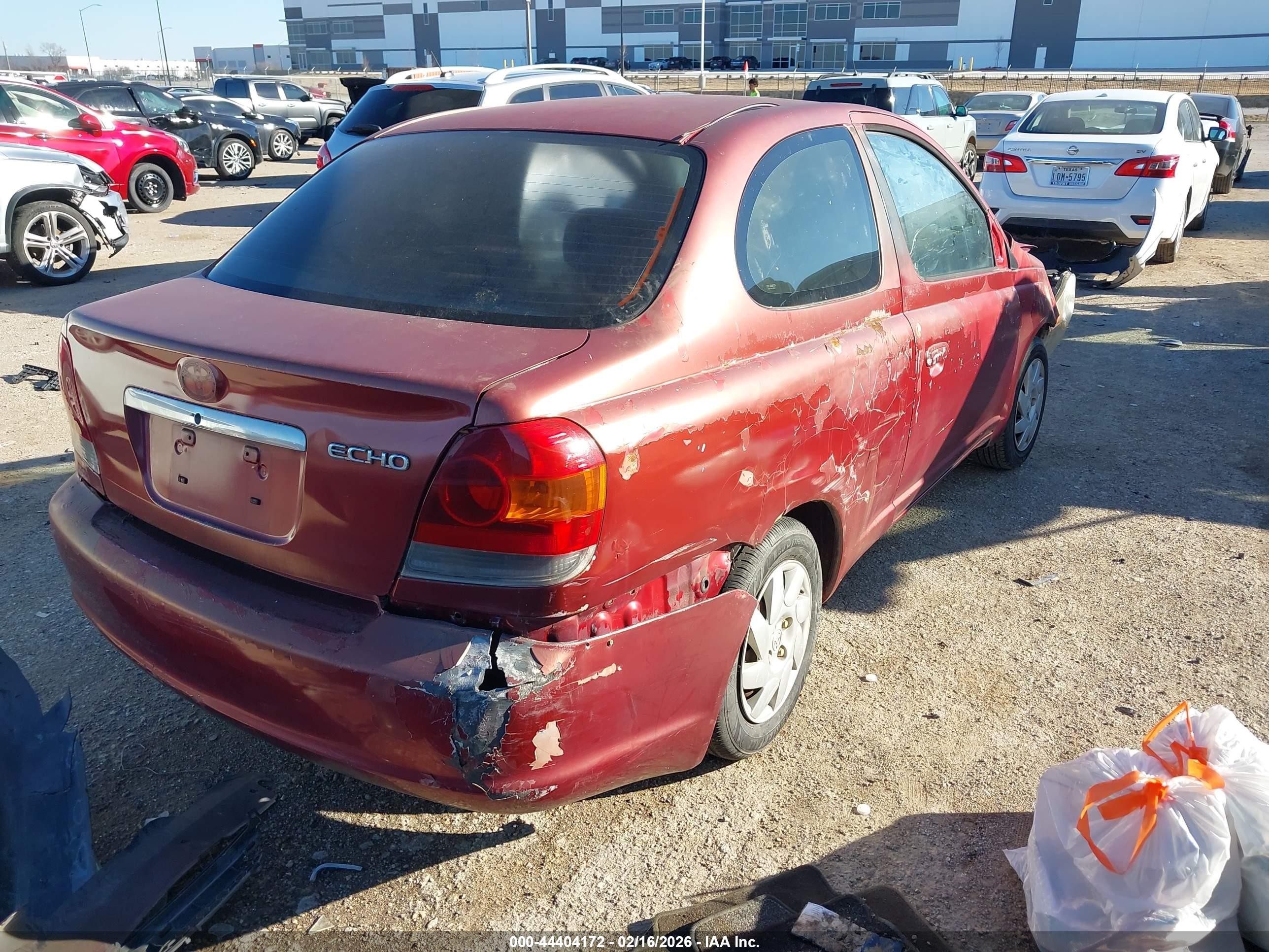 2003 Toyota Echo   Бордовый vin: JTDAT123530280396