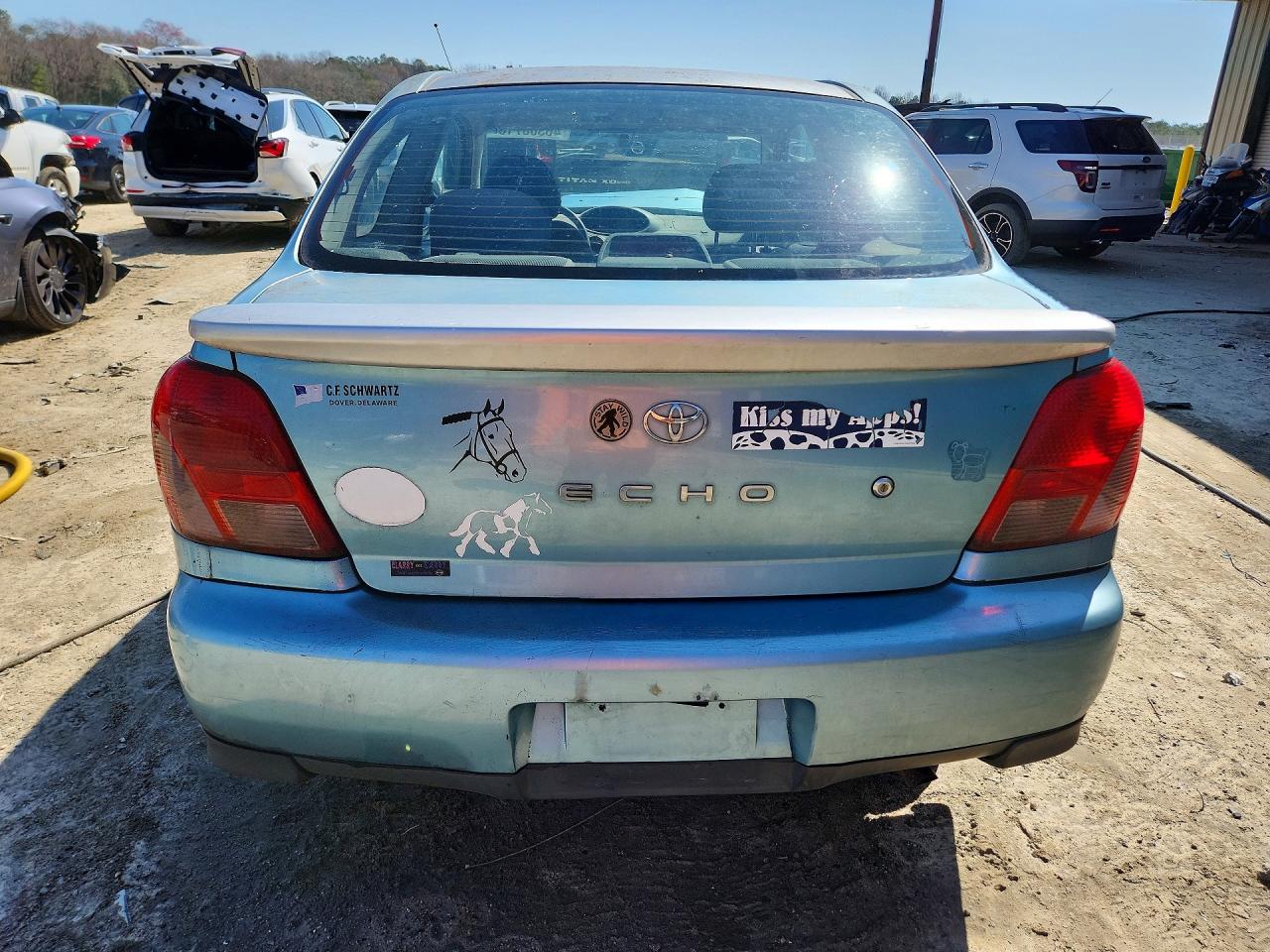 2000 Toyota Echo Base Turquoise vin: JTDAT1235Y0066970
