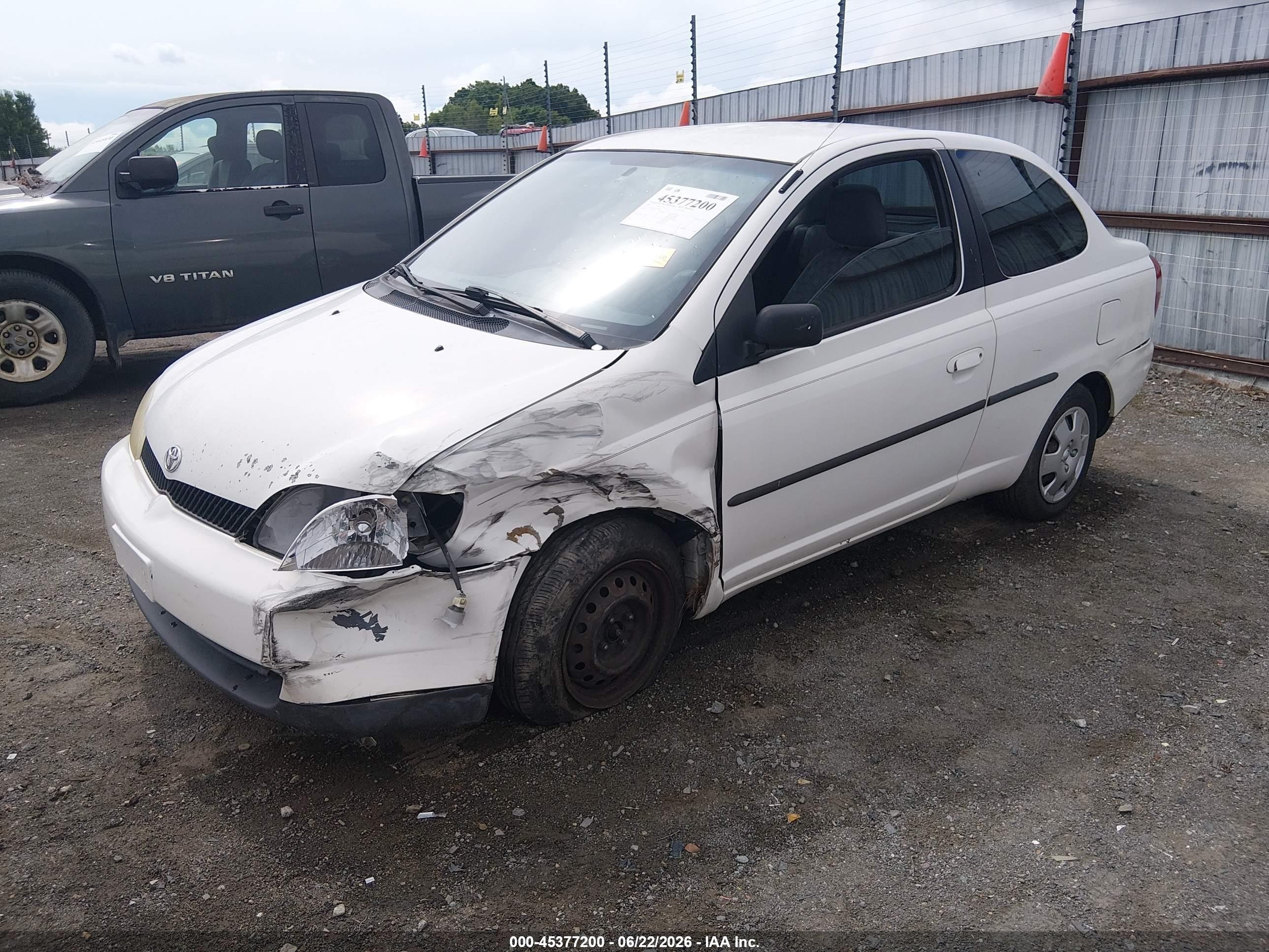 2002 Toyota Echo   White vin: JTDAT123620210856