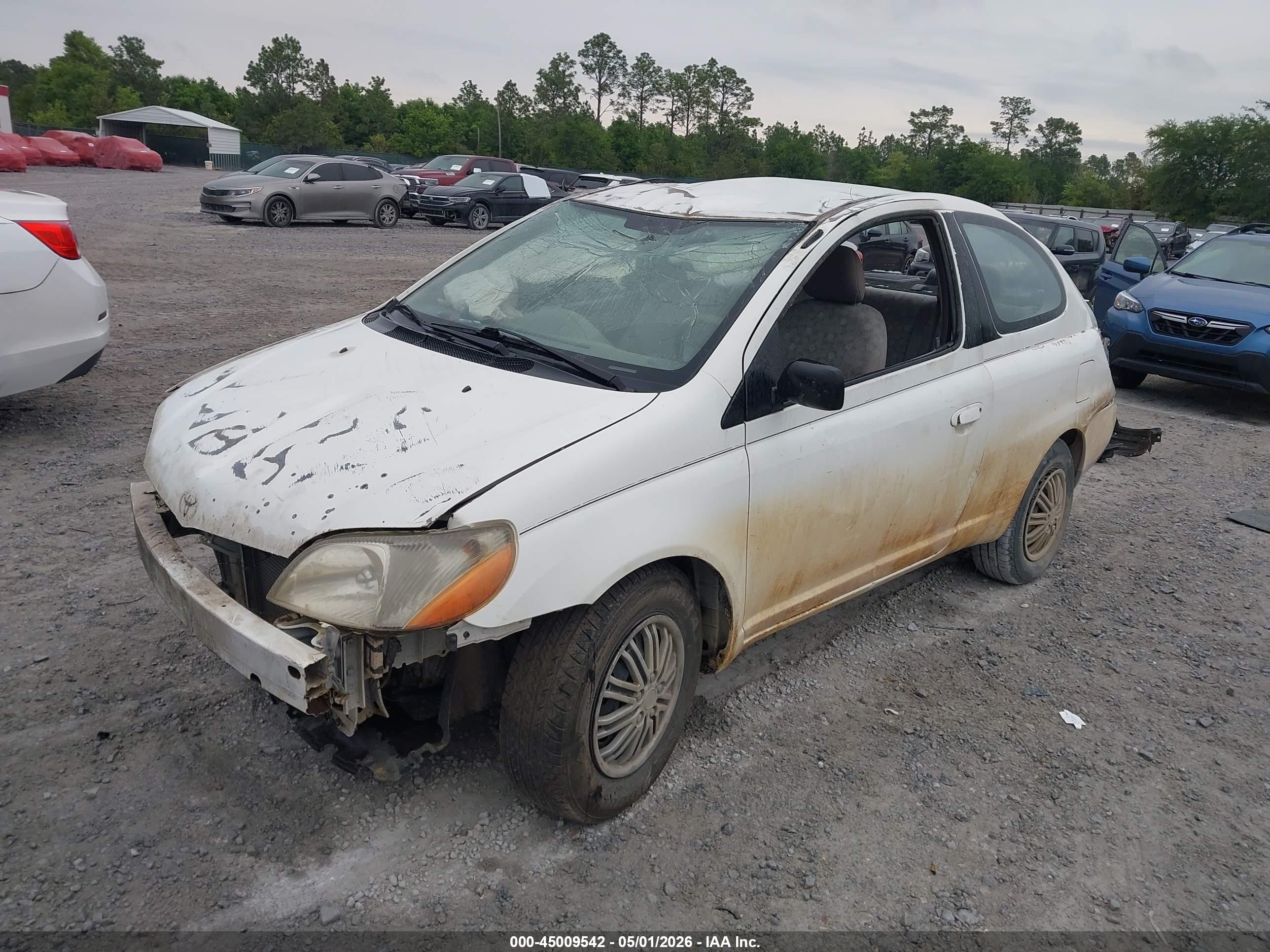 2001 Toyota Echo   White vin: JTDAT123910135939