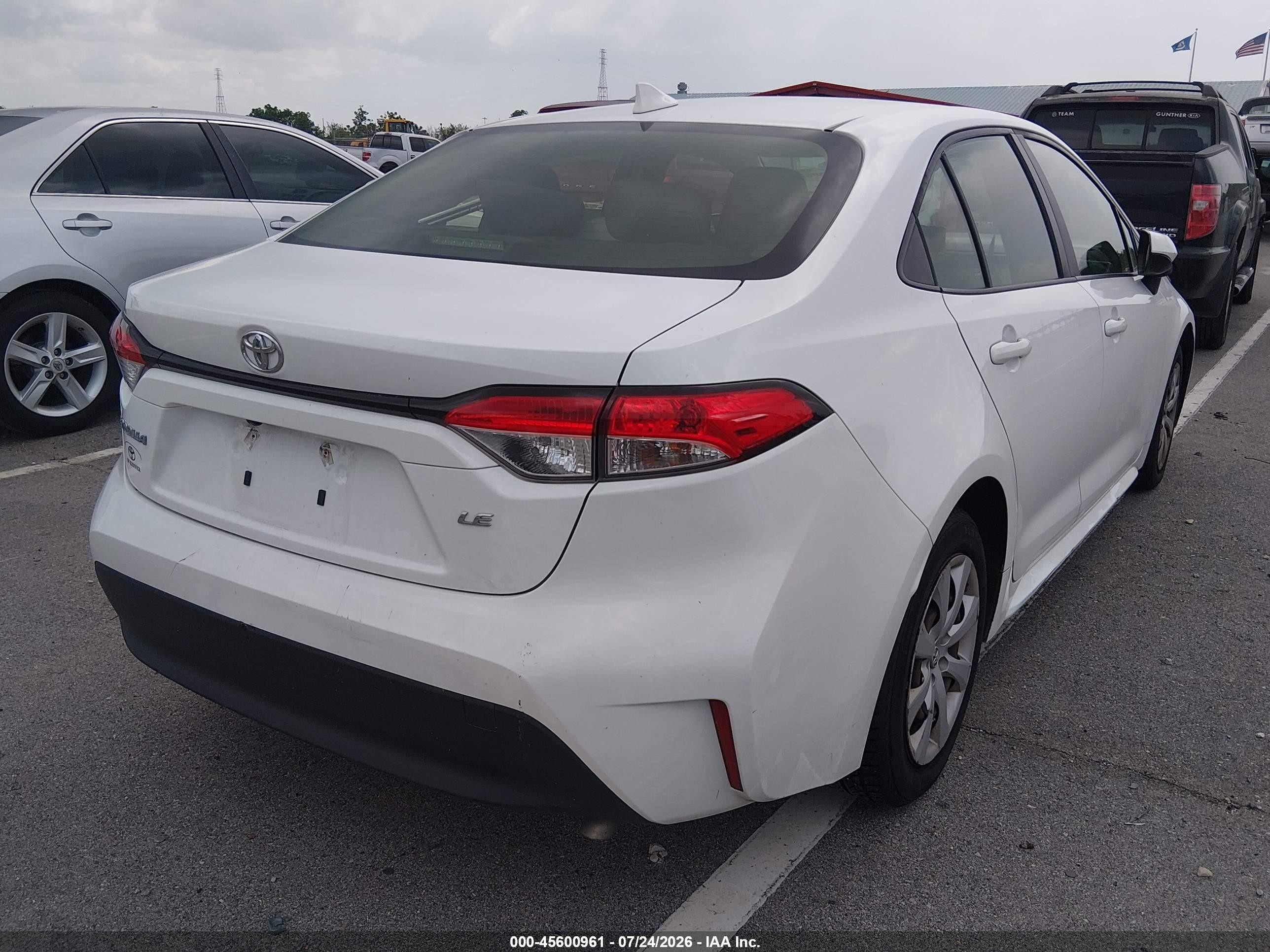 2023 Toyota Corolla Le White vin: JTDB4MEE9PJ004688