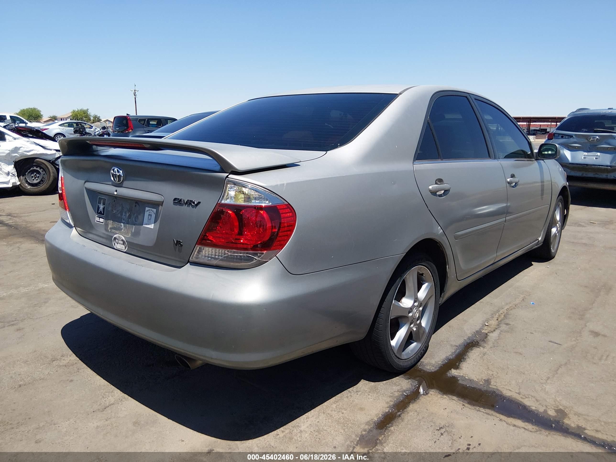 2005 Toyota Camry Se V6 Silver vin: JTDBA30K450025306