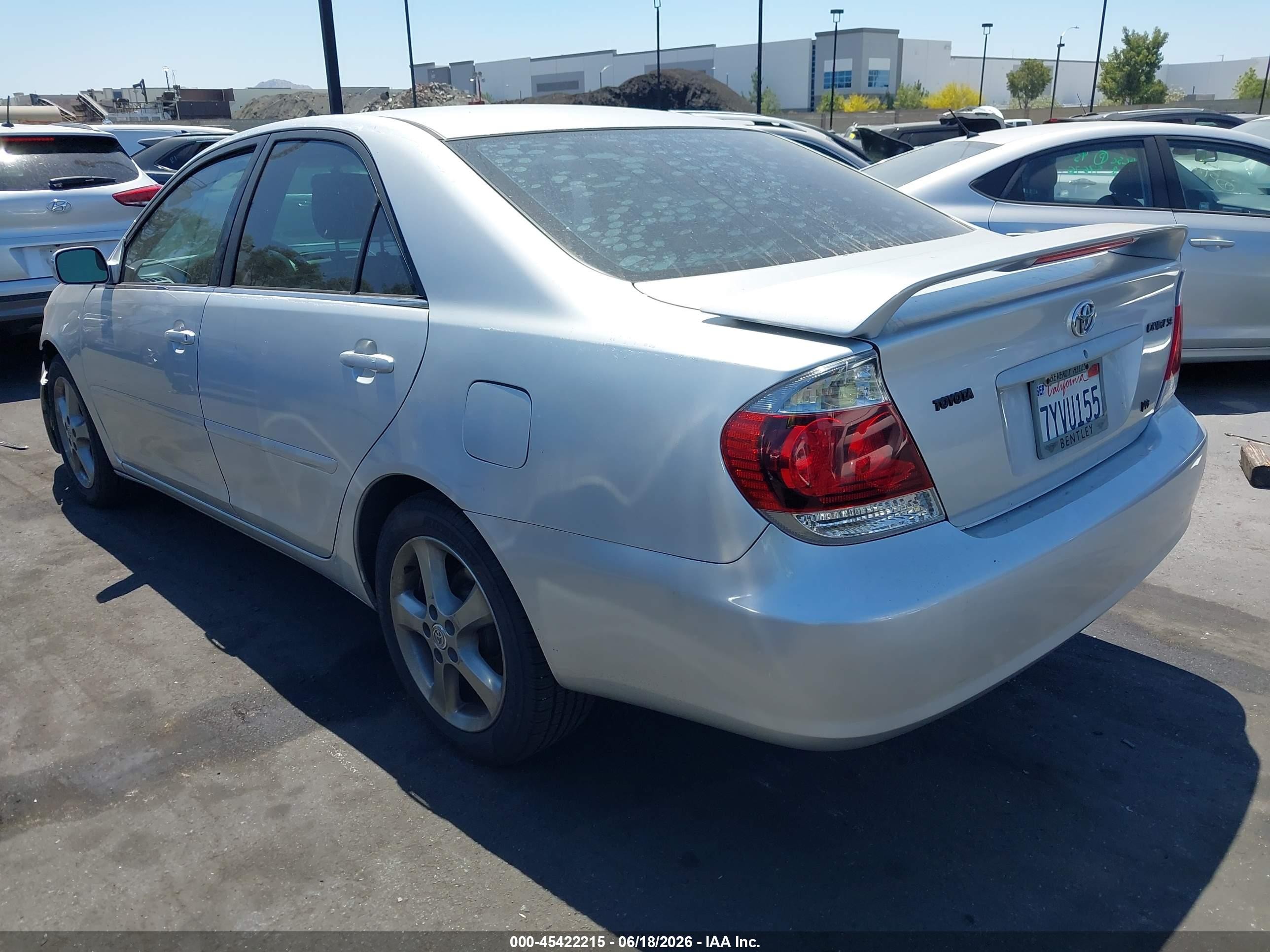 2006 Toyota Camry Se V6 Silver vin: JTDBA32K960026319