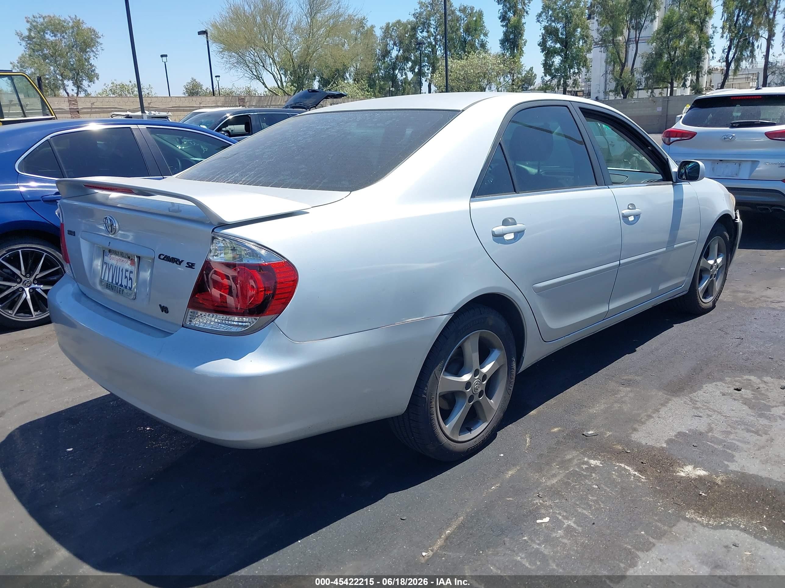 2006 Toyota Camry Se V6 Silver vin: JTDBA32K960026319