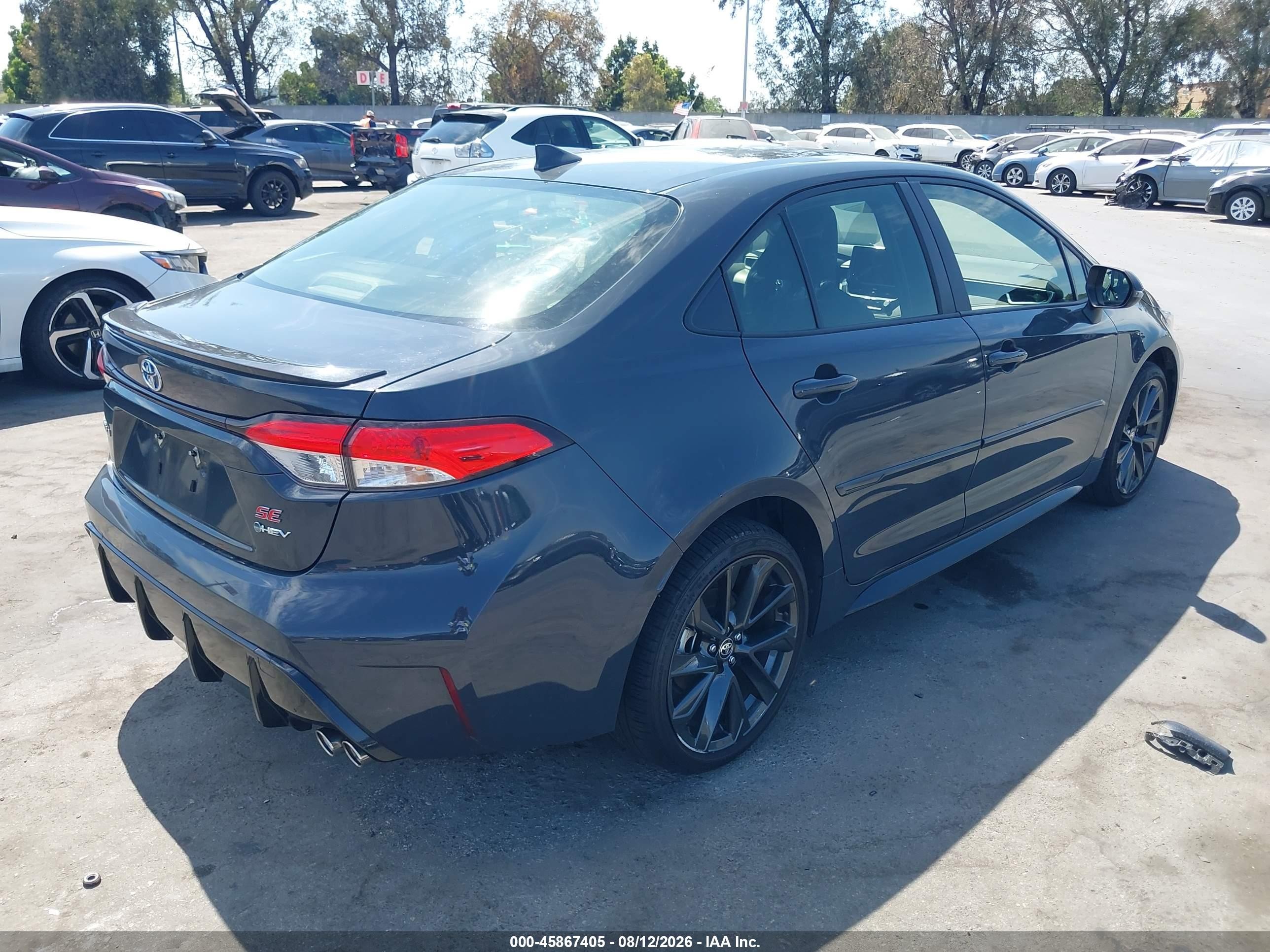 2025 Toyota Corolla Hybrid Se Gray vin: JTDBCMFE0S3086566