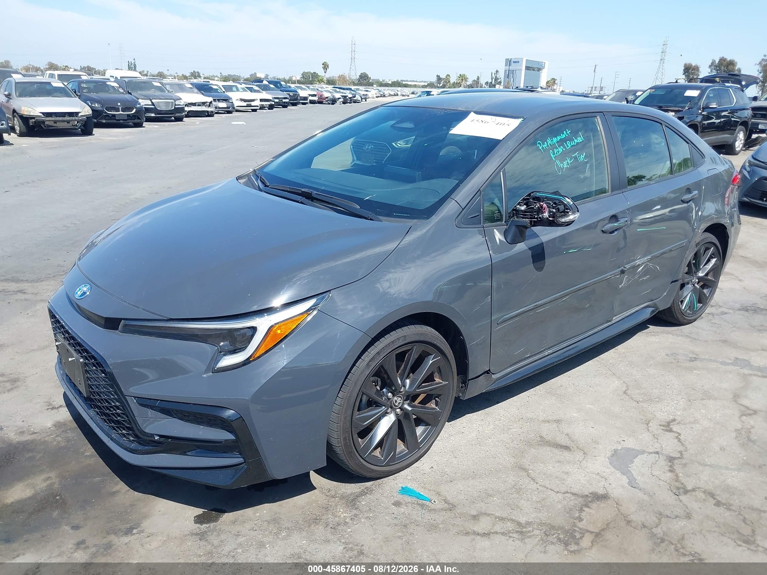 2025 Toyota Corolla Hybrid Se Gray vin: JTDBCMFE0S3086566