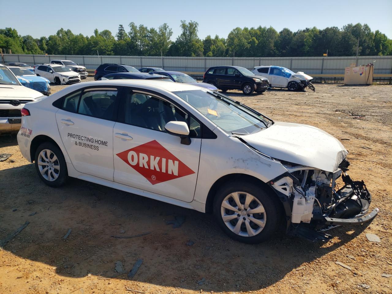 2024 Toyota Corolla Hybrid Le White vin: JTDBCMFE3R3048503 Damage: Right Rear Door, Dent(S) W/No Paint Dmg, 2 To 3 Inches