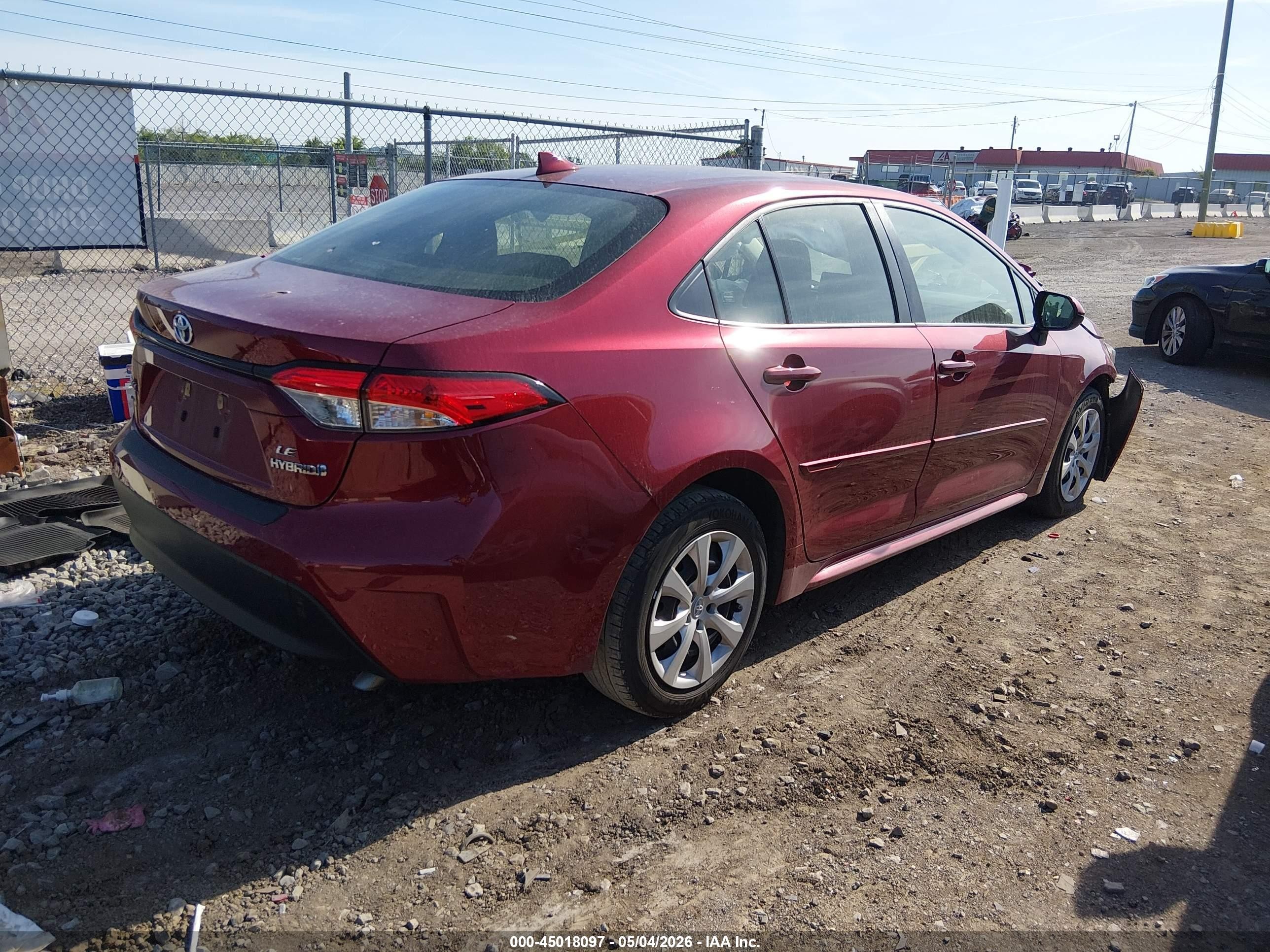 2023 Toyota Corolla Hybrid Le Red vin: JTDBCMFE4PJ004924