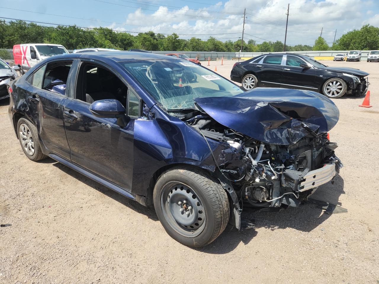 2023 Toyota Corolla Hybrid Le Blue vin: JTDBCMFE7PJ011883 Damage: Windshield, Broken, Replacement Required