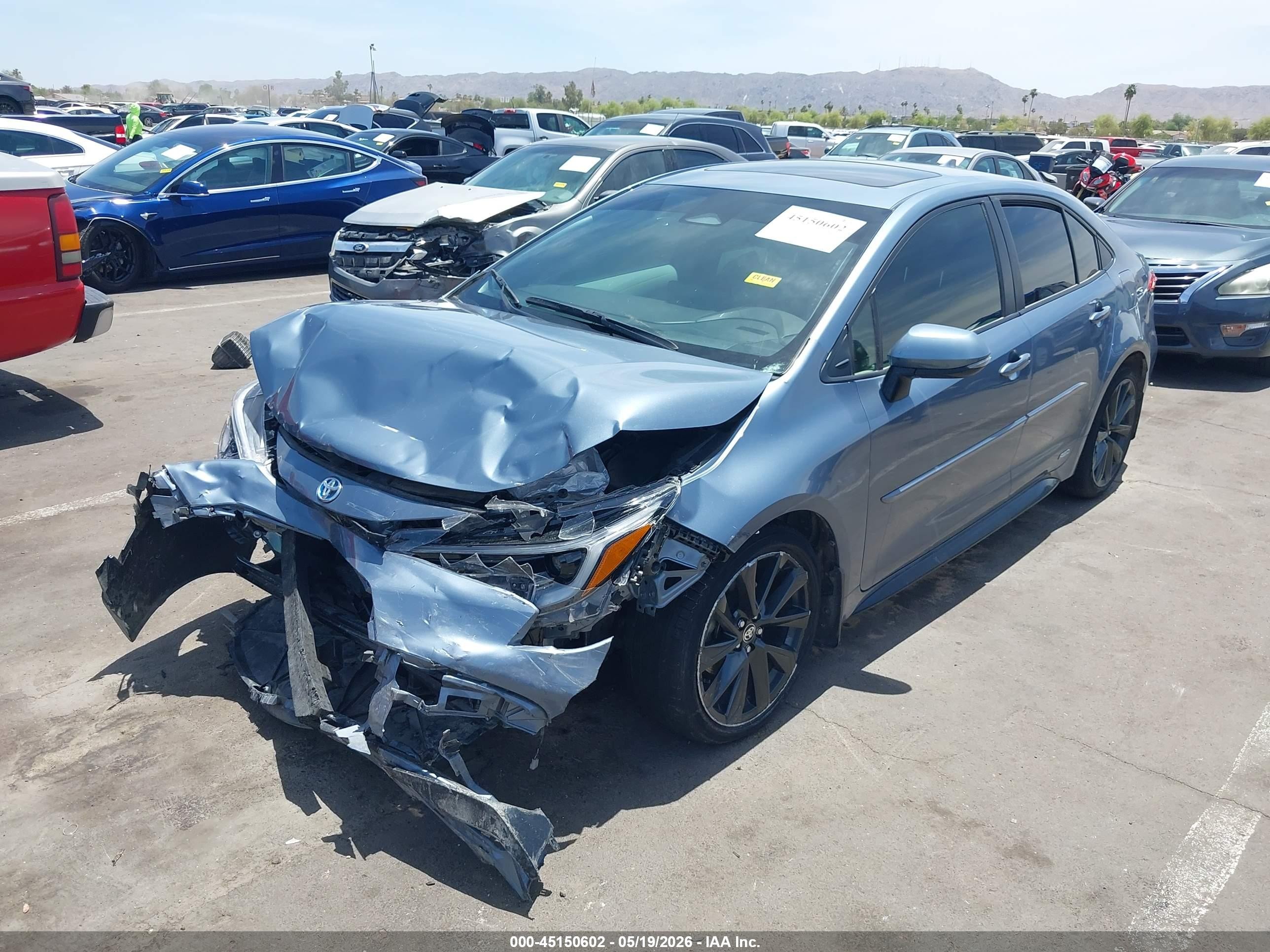2024 Toyota Corolla Hybrid Se Light Blue vin: JTDBDMHE0RJ008093
