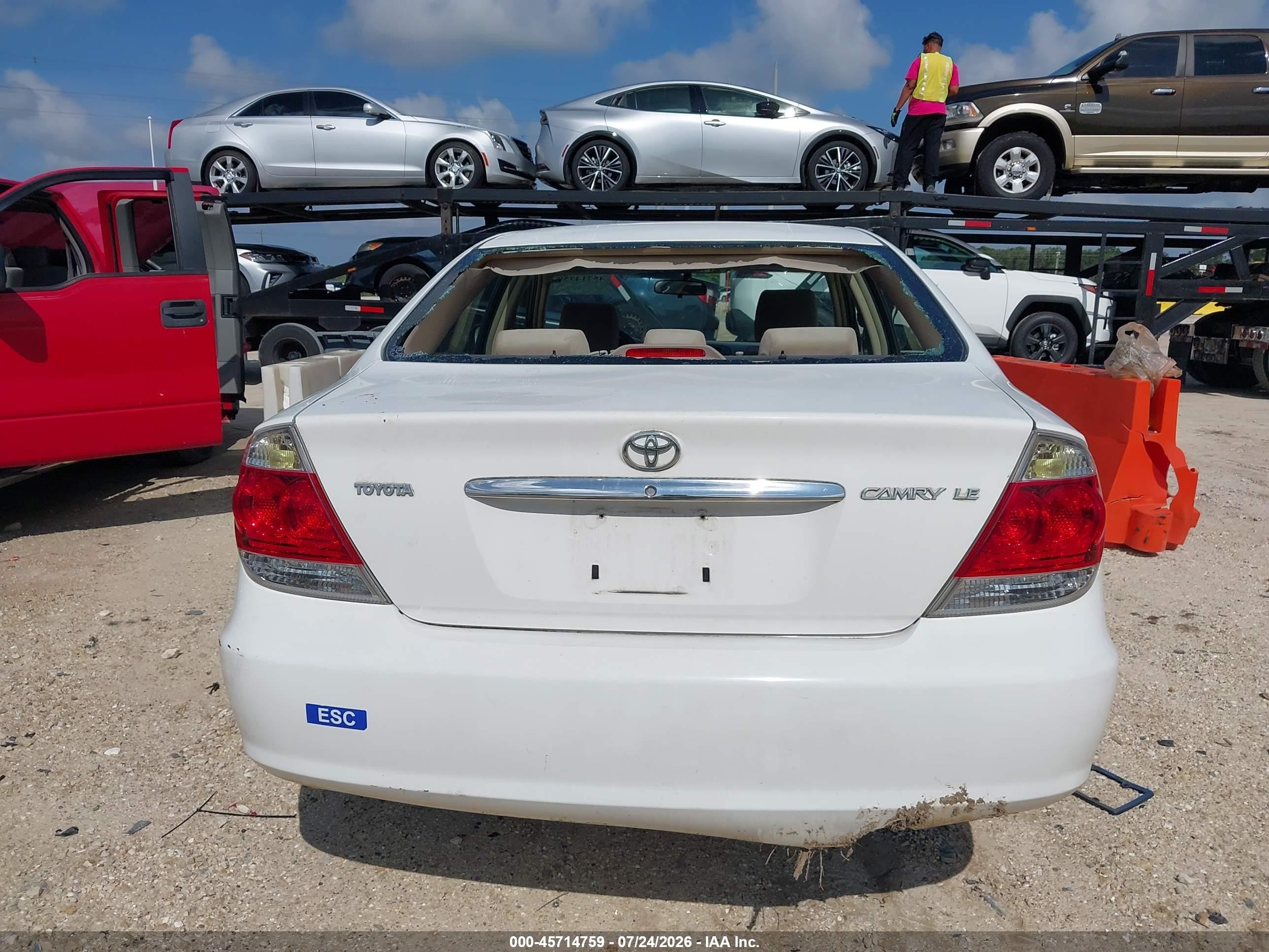 2006 Toyota Camry Le White vin: JTDBE30K463041185