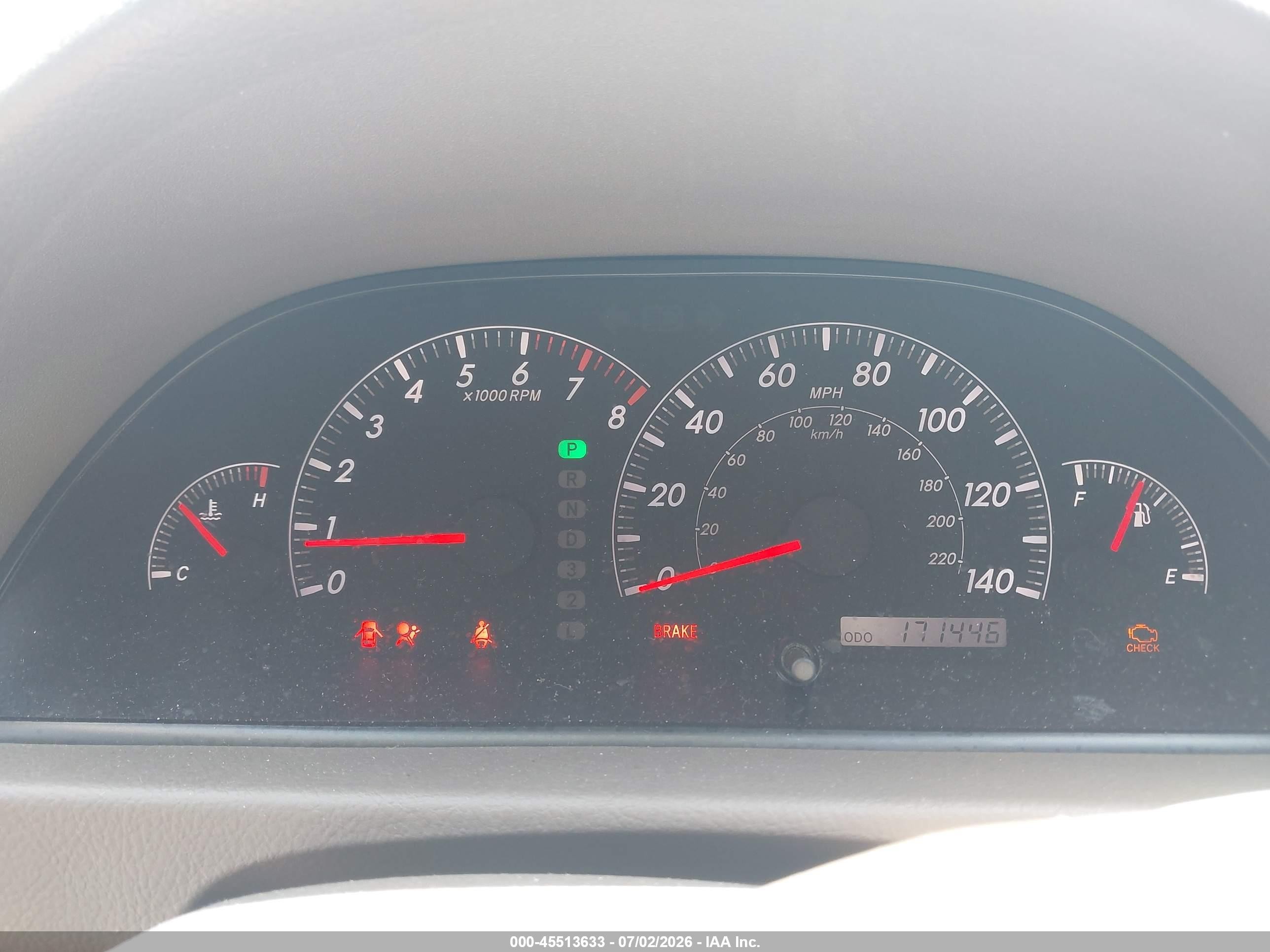 2005 Toyota Camry Le Black vin: JTDBE30K553033529