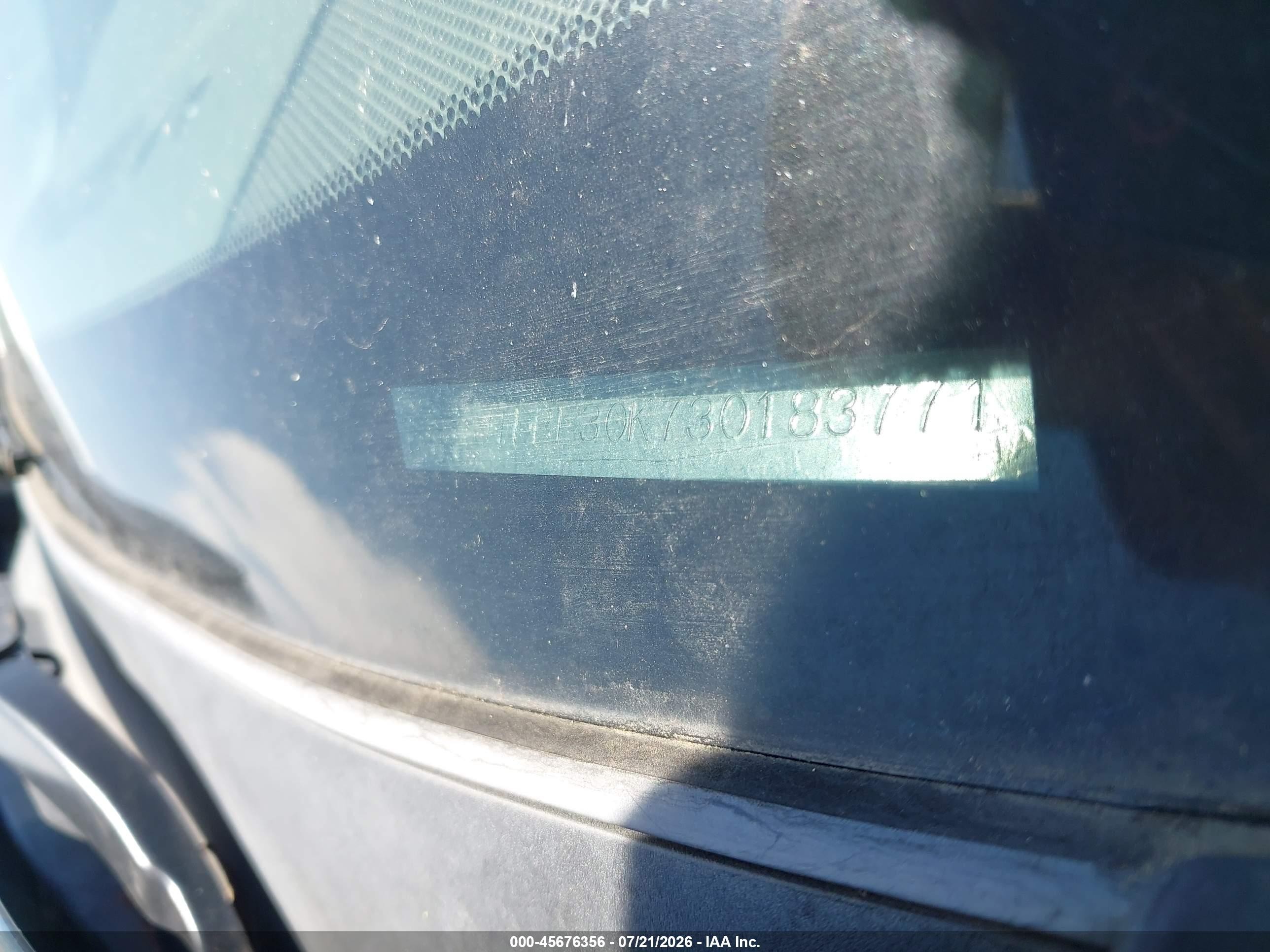 2003 Toyota Camry Xle Light Blue vin: JTDBE30K730183771