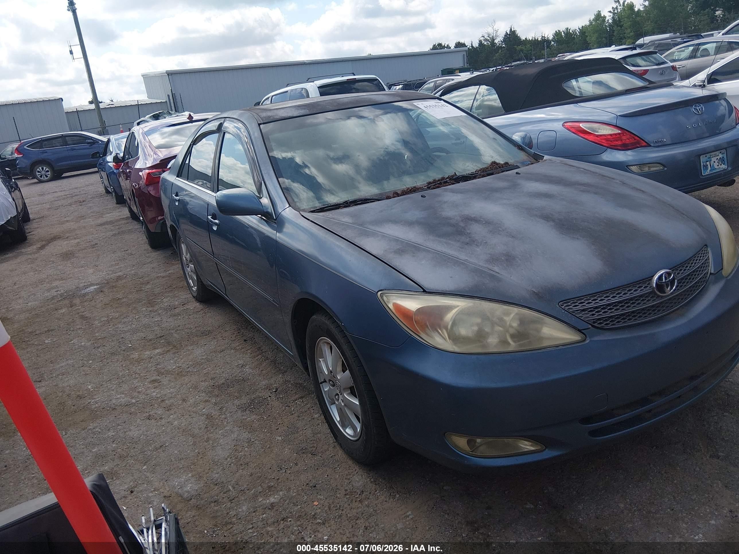 2003 Toyota Camry Xle Синий vin: JTDBE30KX30165314