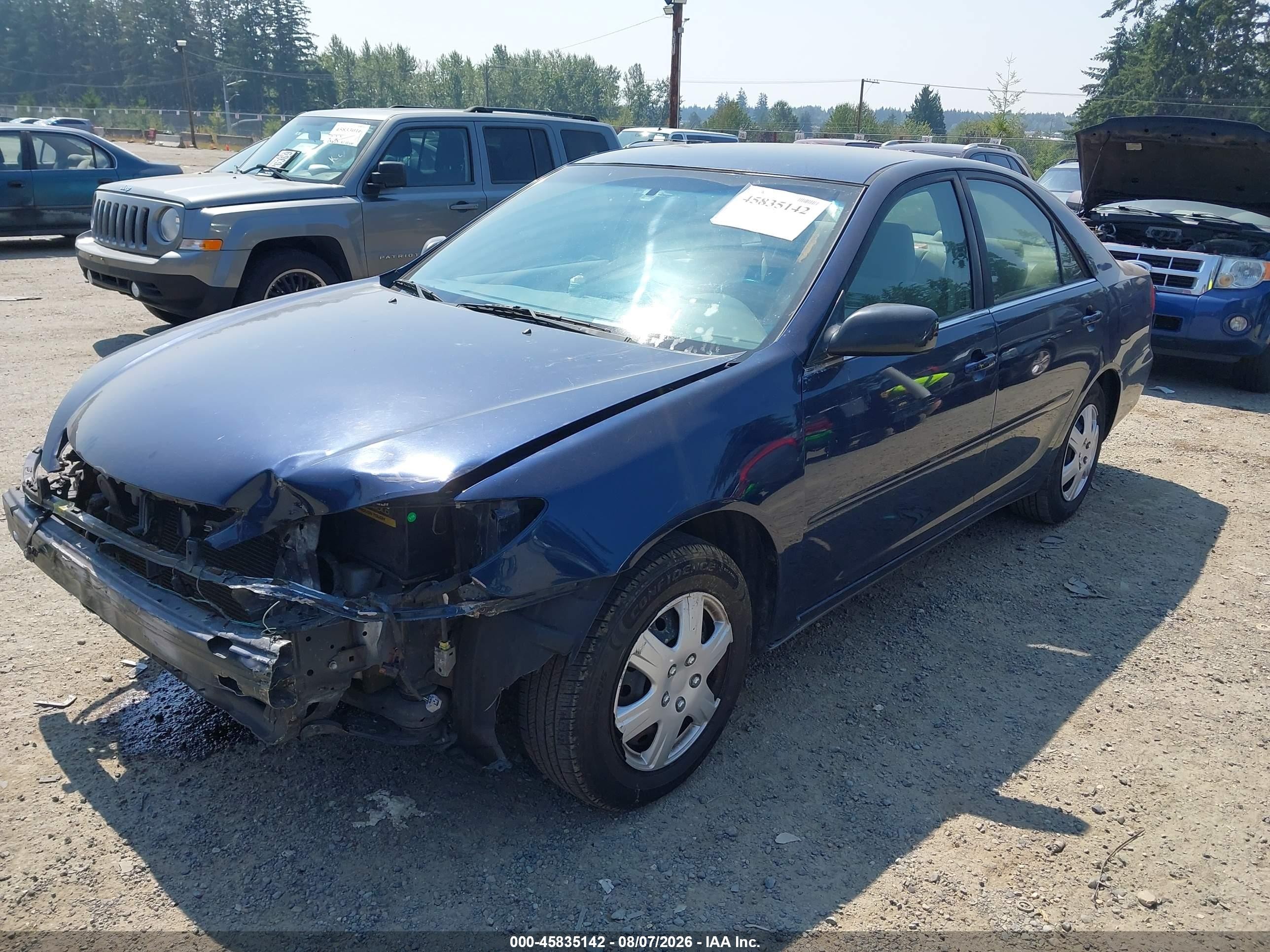2003 Toyota Camry Le Синий vin: JTDBE32K130165330