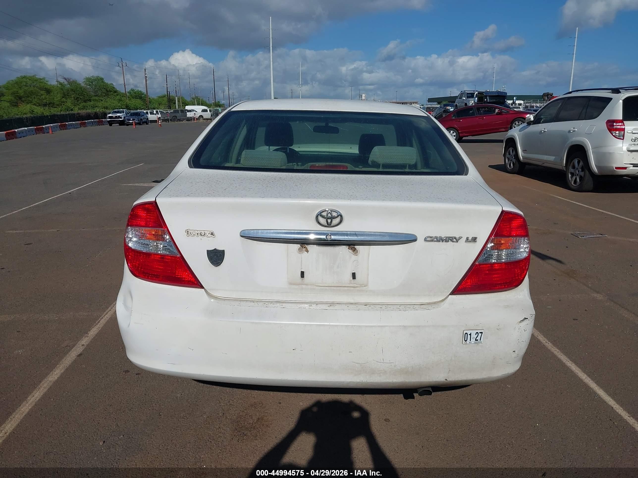 2003 Toyota Camry Le/se/xle Белый vin: JTDBE32K130167434