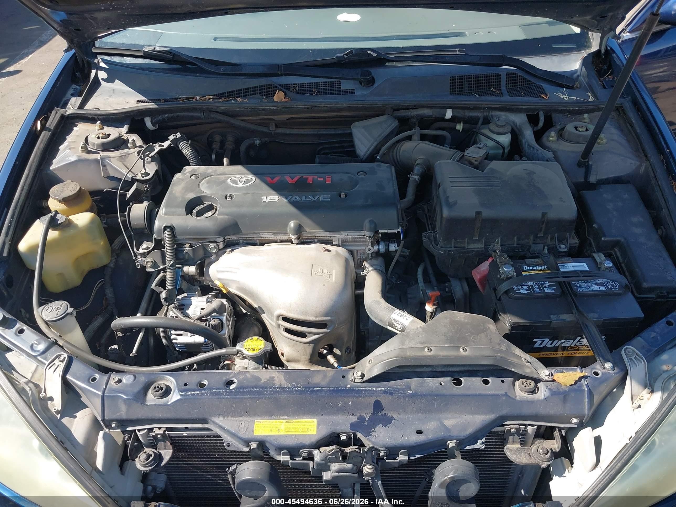 2002 Toyota Camry Le Blue vin: JTDBE32K220123652