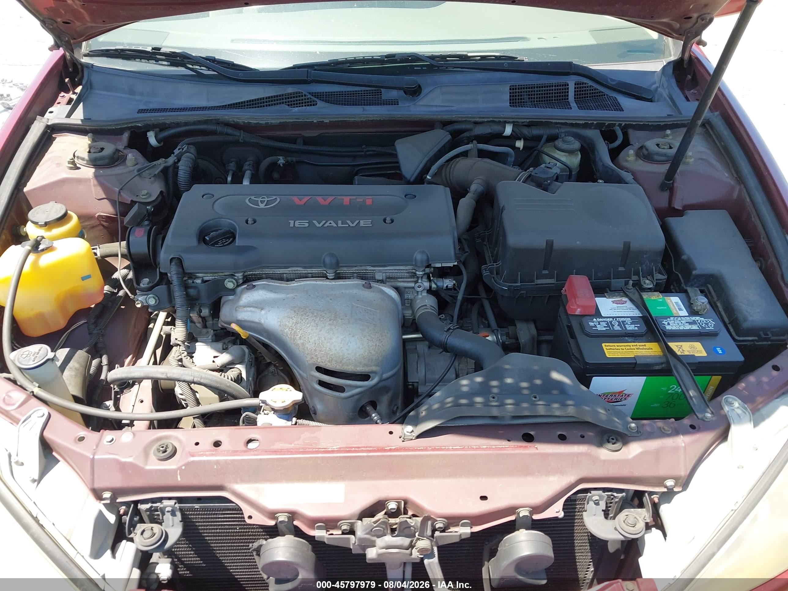 2002 Toyota Camry Le Burgundy vin: JTDBE32K420110644